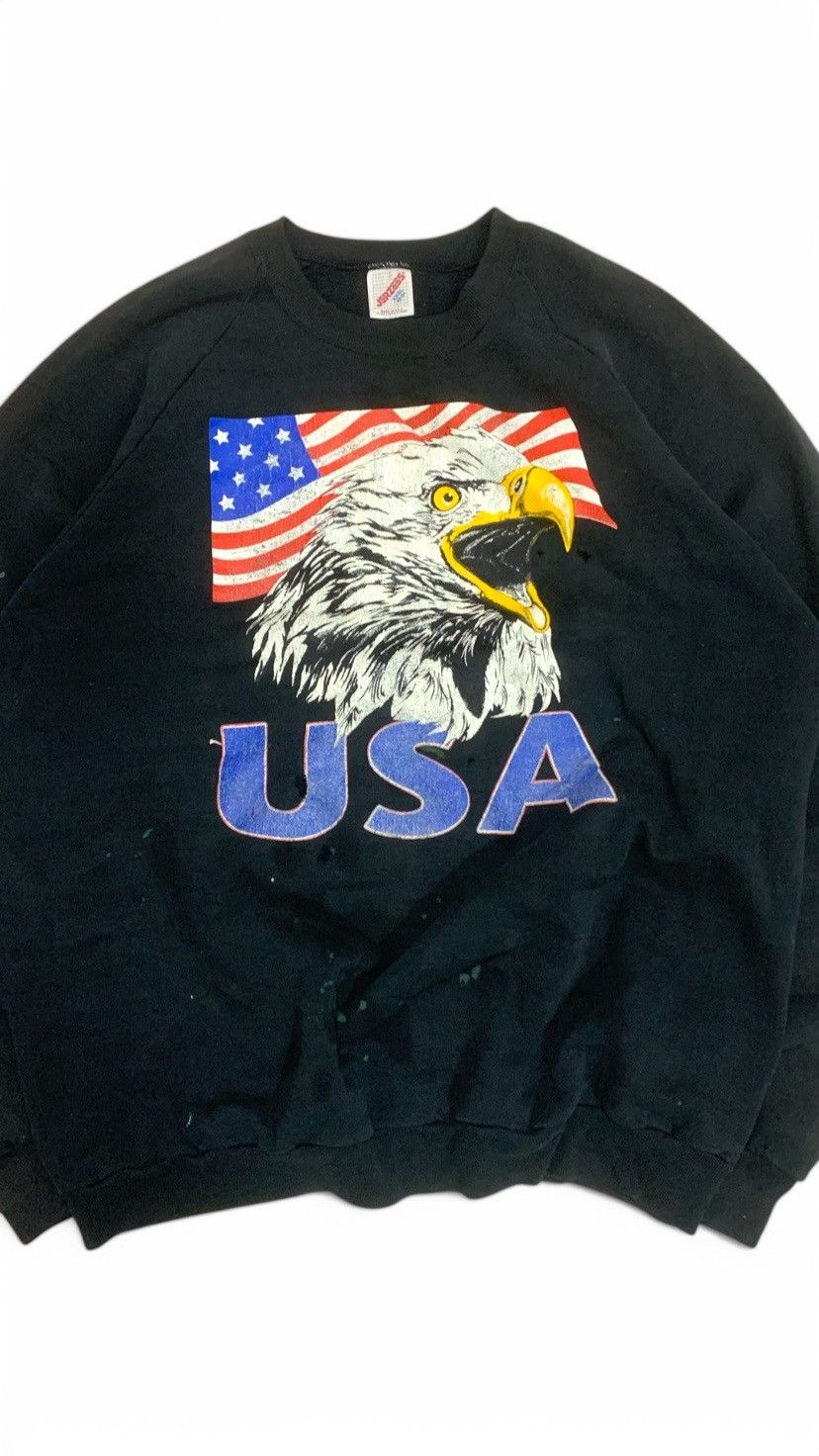 Harley Davidson × Vintage Vintage distressed USA eagle sweatshirt Size US XXL / EU 58 / 5 - 2 Thumbnail