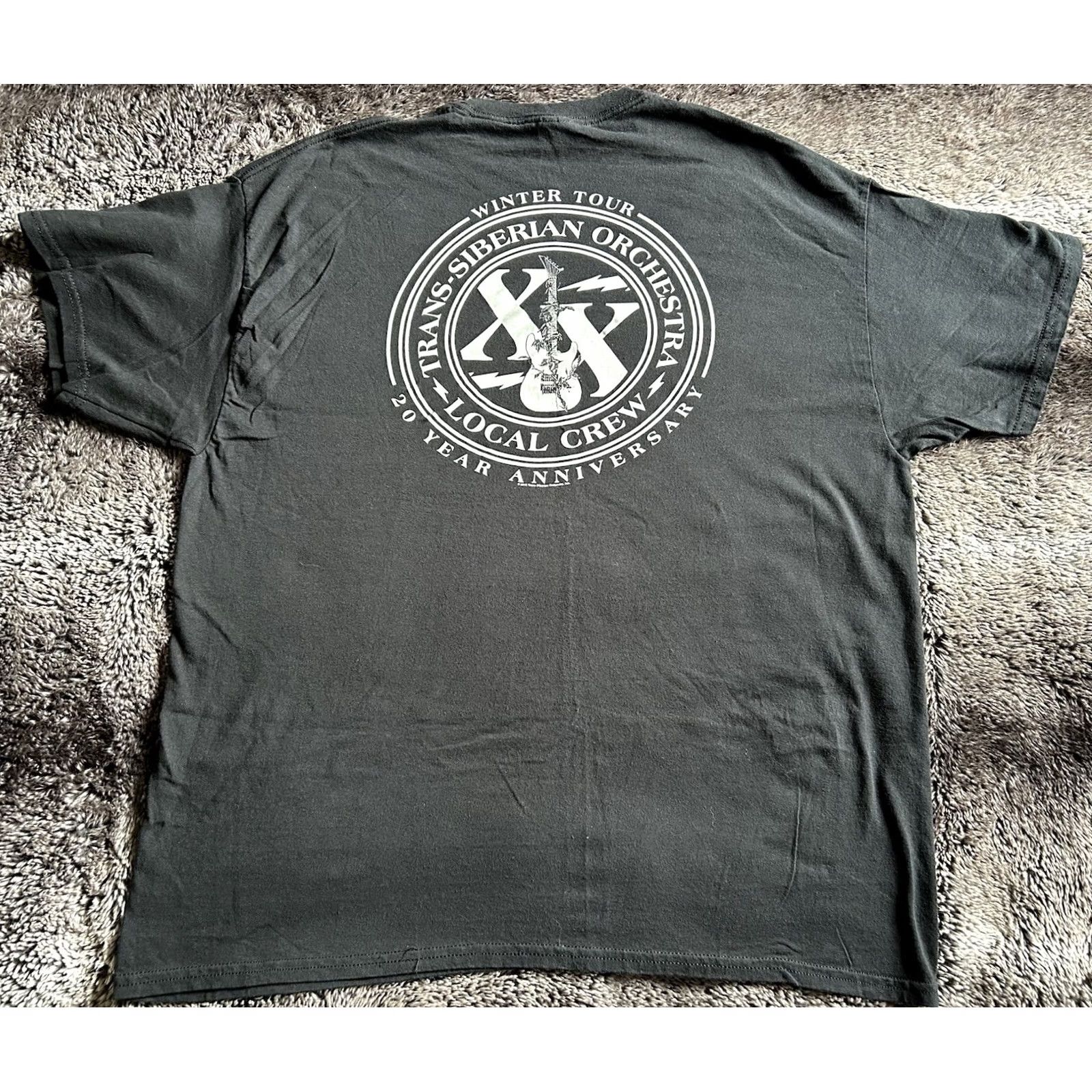 Gildan Trans-Siberian Orchestra Local Crew 20th Anniversary T-Shirt XL Black Mens Gildan Shirt Size US XL / EU 56 / 4 - 2 Thumbnail