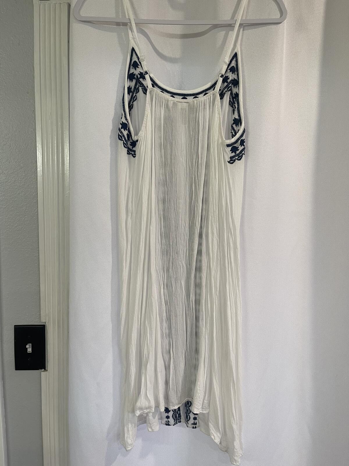 Other White Rayon Embroidered Sleeveless Dress Medium Size M / US 6-8 / IT 42-44 - 2 Thumbnail
