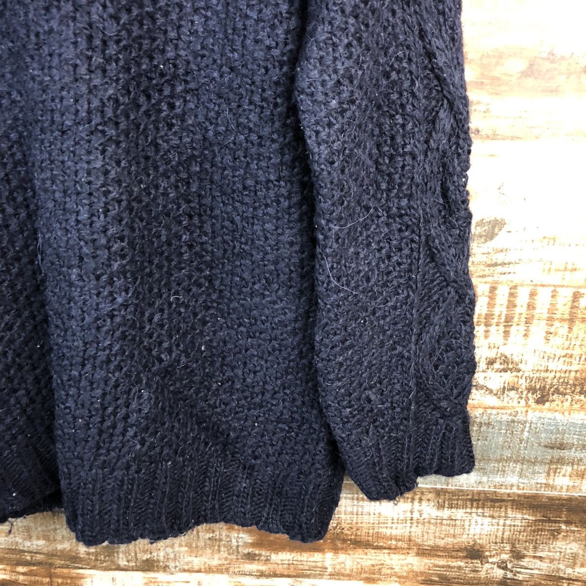 DL Ships Dark Blue Cardigan cable Knitwear #C600