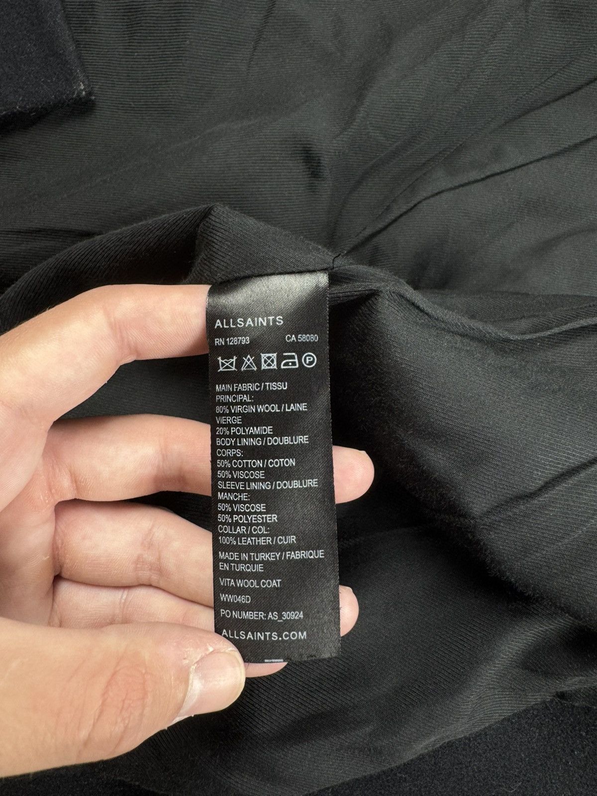 Allsaints ALLSAINTS Vita Black US 2 Wool Button Trench Long Trench Coat Jacket Blazer Size XS / US 0-2 / IT 36-38 - 10 Thumbnail