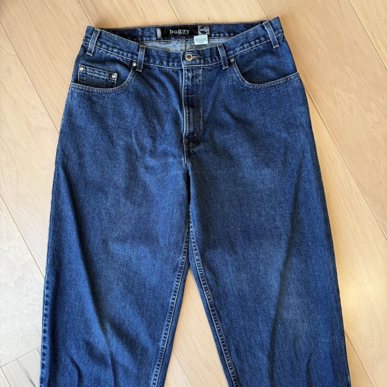 Levi's × Vintage Vintage Levis Silver Tab Jeans 35 Blue 90s Baggy Denim Size US 35 - 3 Thumbnail