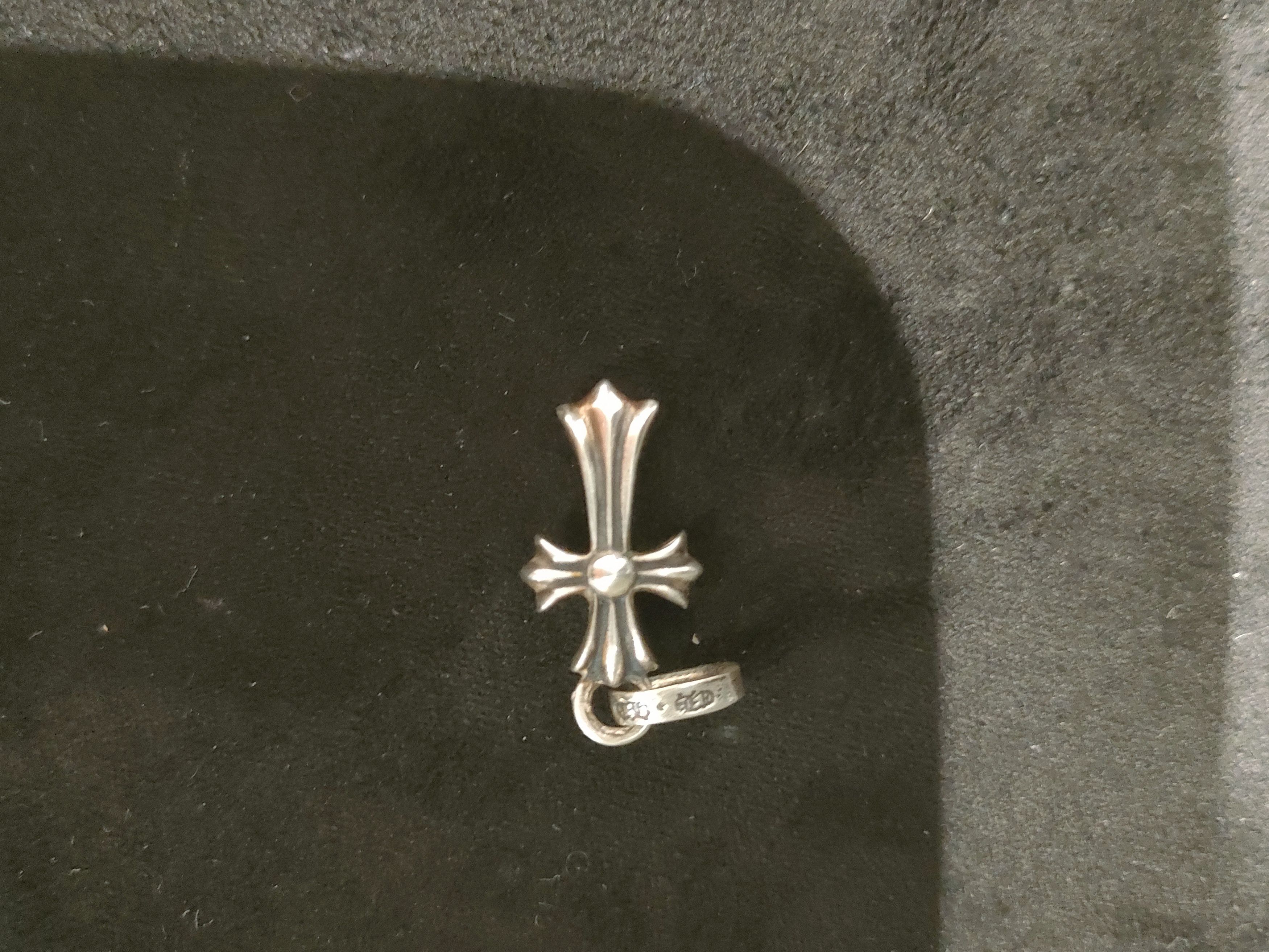 Chrome Hearts Silver Babyfat Cross Pendant