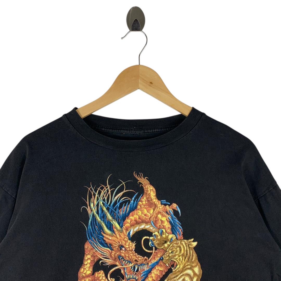 Other Vintage Y2K Dragon vs Tiger Streetwear Long Sleeve Shirt Size US L / EU 52-54 / 3 - 2 Thumbnail