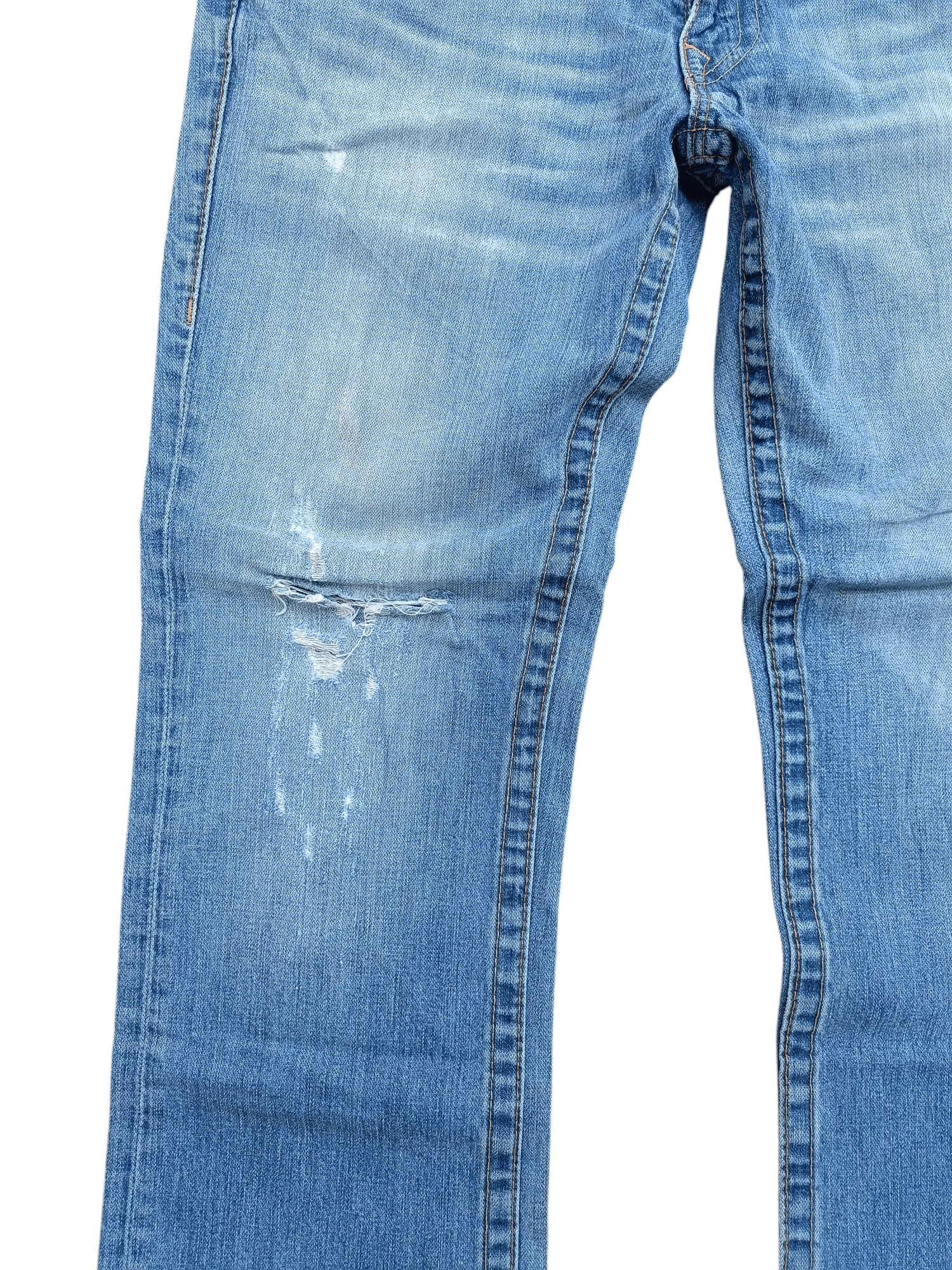 Affliction × Ed Hardy × True Religion True Religion Ricky Distressed Baggy Wide Leg Denim TR024 Size US 34 / EU 50 - 6 Thumbnail