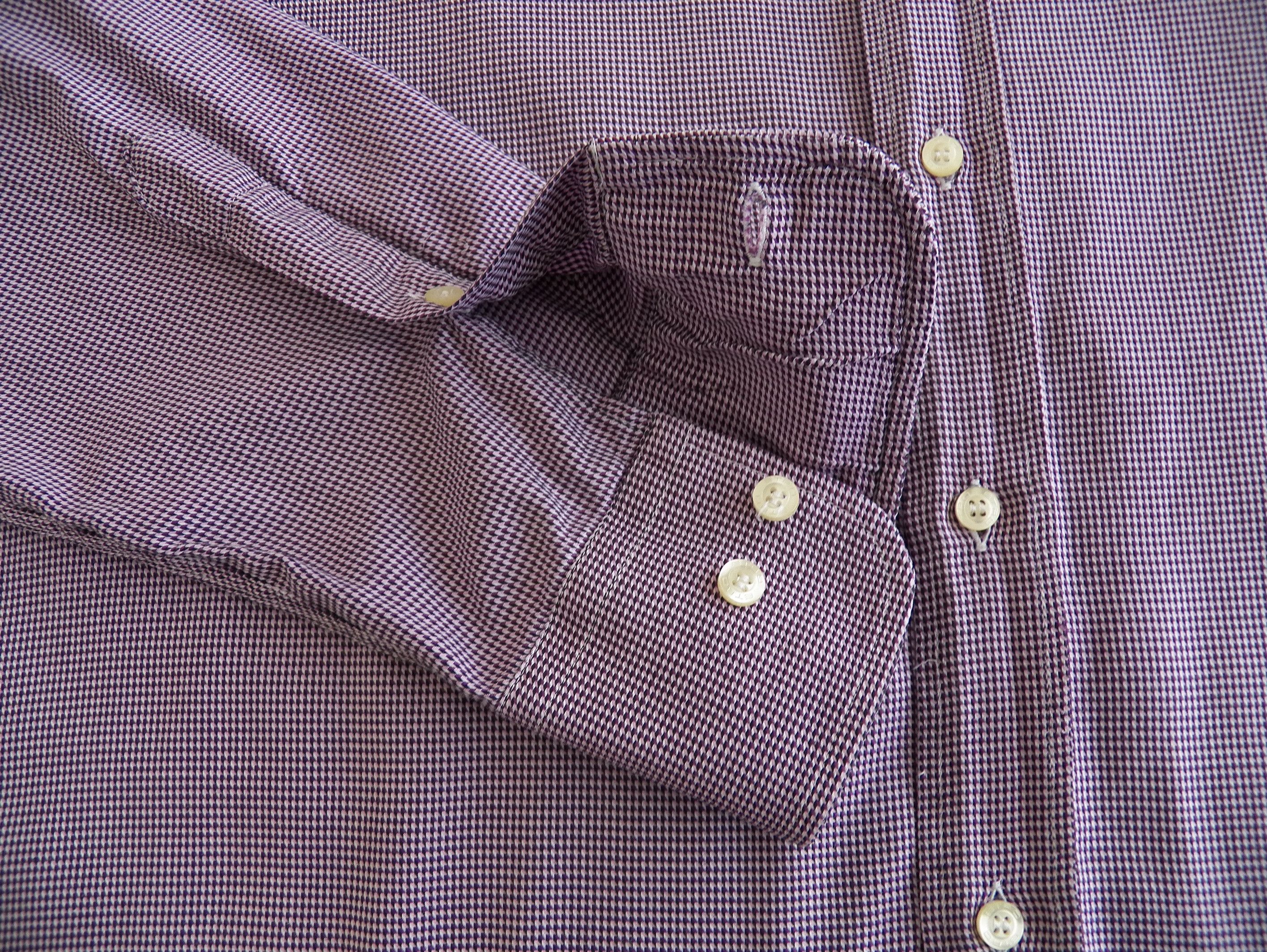 Etro Etro Dress Shirt 42 16.5 violet micro houndstooth Slim Size US L / EU 52-54 / 3 - 3 Thumbnail