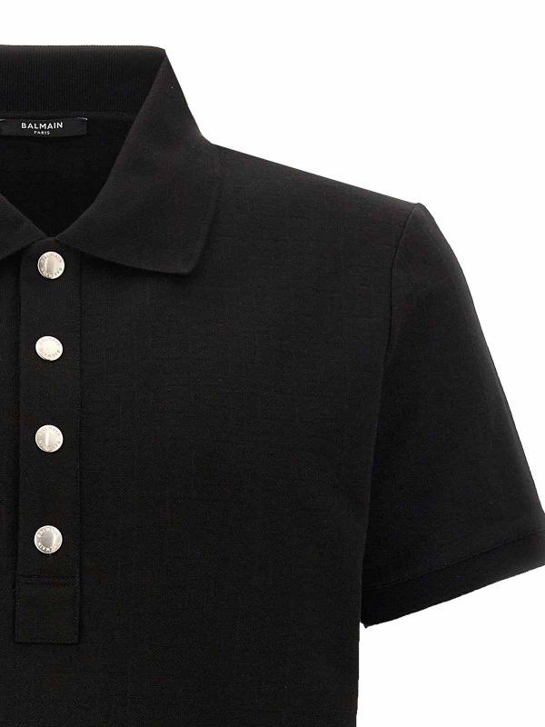 Balmain o1s1wg110925 Polo Shirt in Black Size US L / EU 52-54 / 3 - 3 Thumbnail