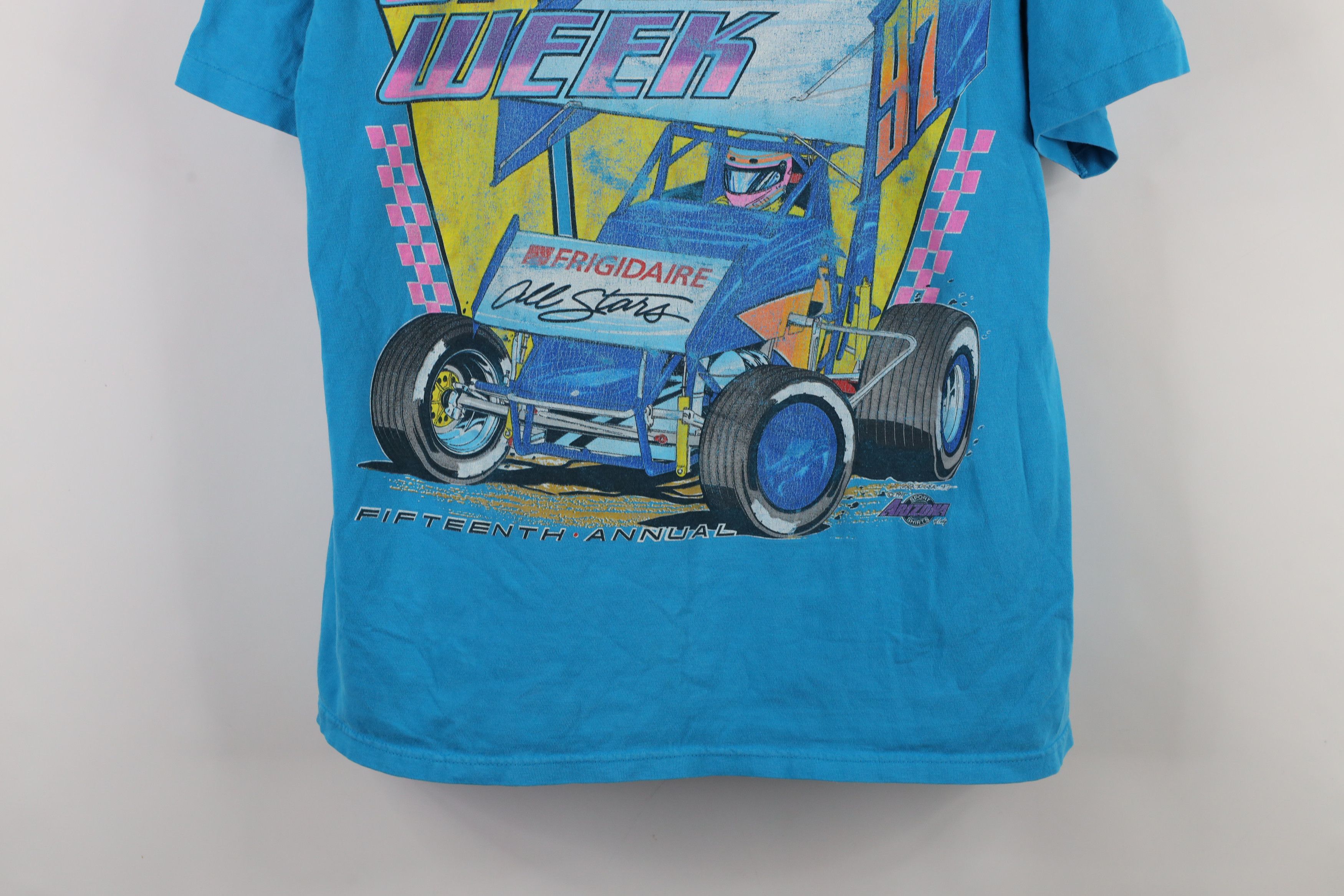 Vintage Vintage 90s Ohio Sprint Speed Week Racing T-Shirt Blue USA Size US L / EU 52-54 / 3 - 3 Thumbnail