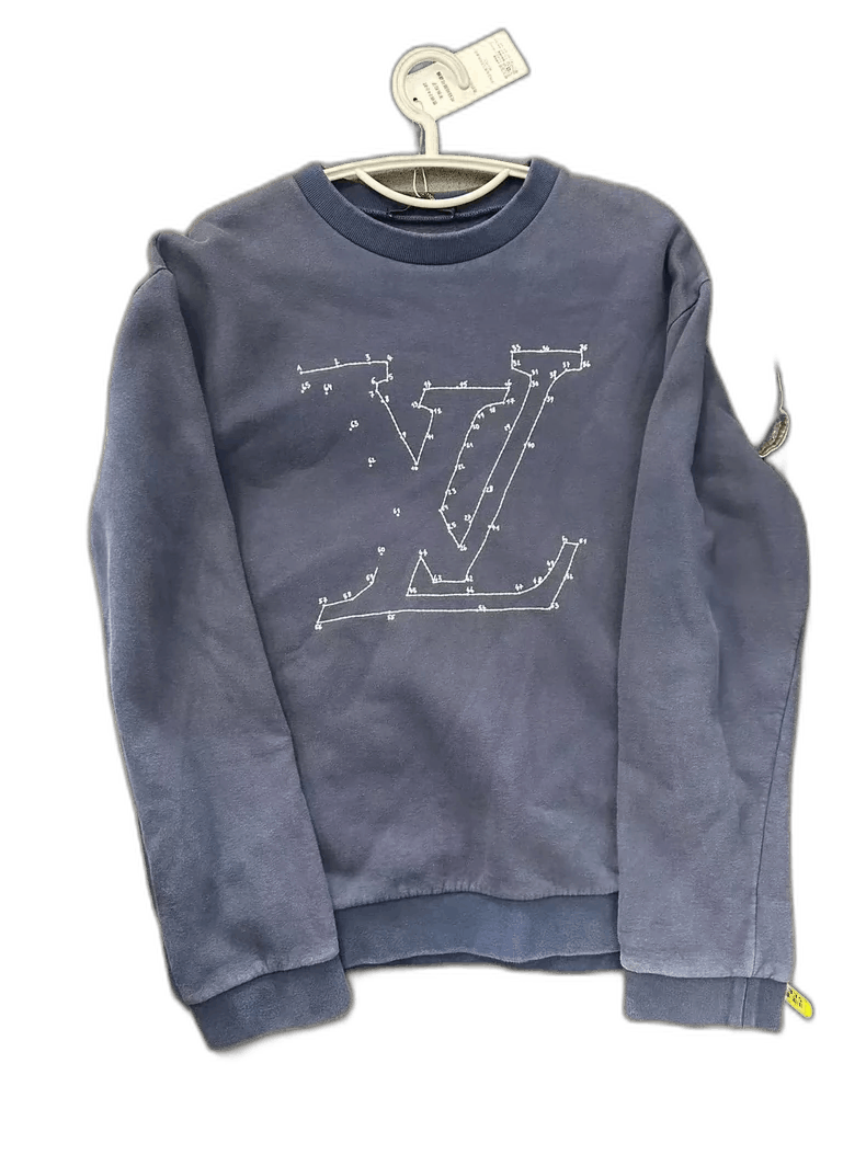 Louis Vuitton Blue Embroidered Sweatshirt XL
