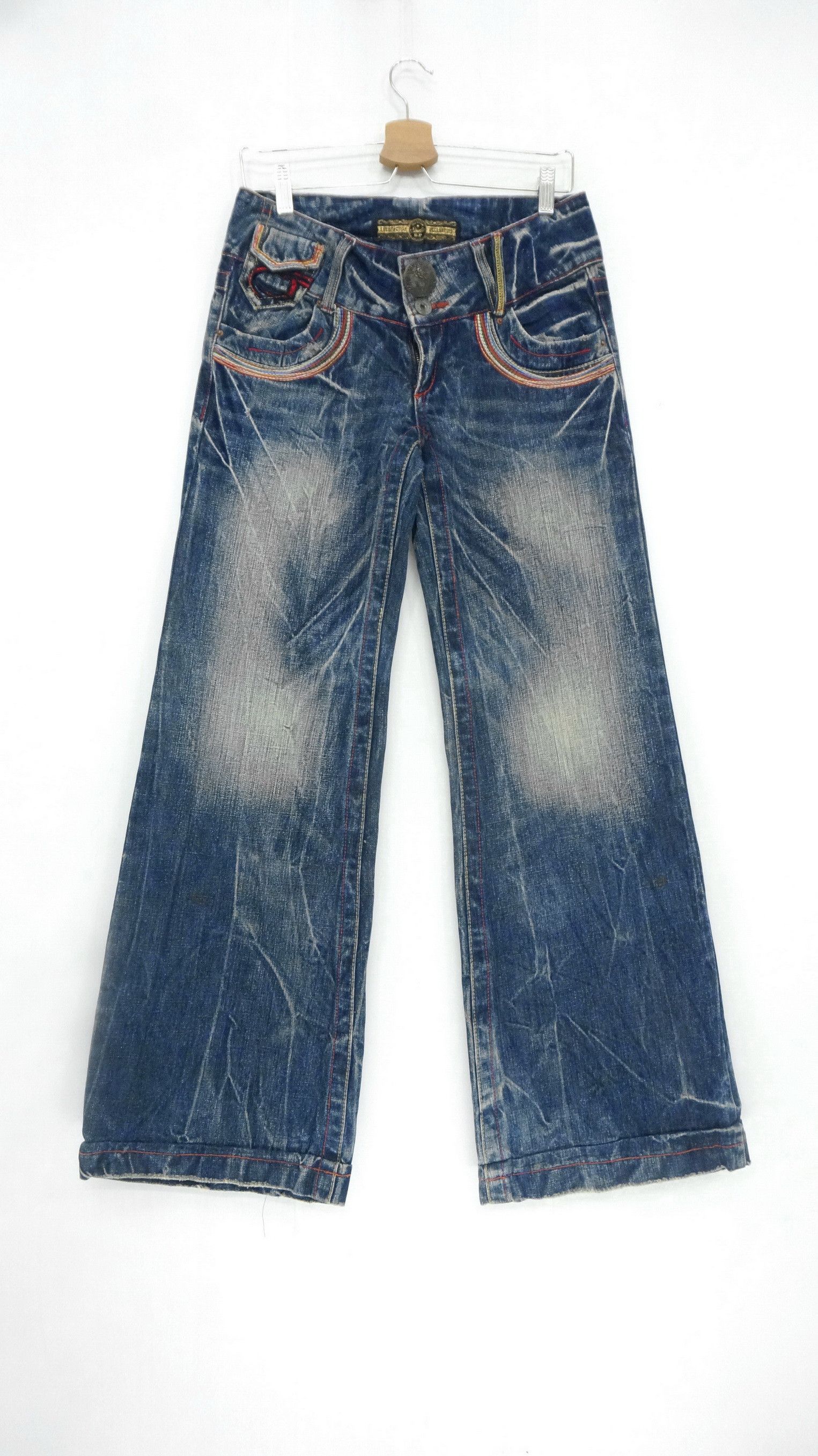 Vintage 🔥STUDIO RED PEPPER Vintage Wide Leg Flared Low rise Jeans Size US 29 - 2 Thumbnail