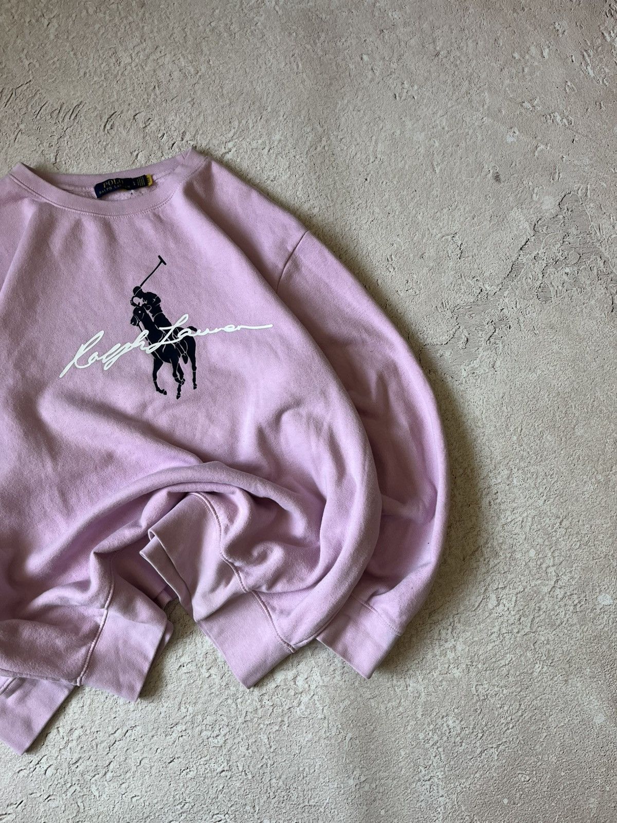 Polo Ralph Lauren 🌸 VINTAGE POLO RALPH LAUREN BIG LOGO SWEATSHIRT – PINK LUXE Size US XL / EU 56 / 4 - 2 Thumbnail