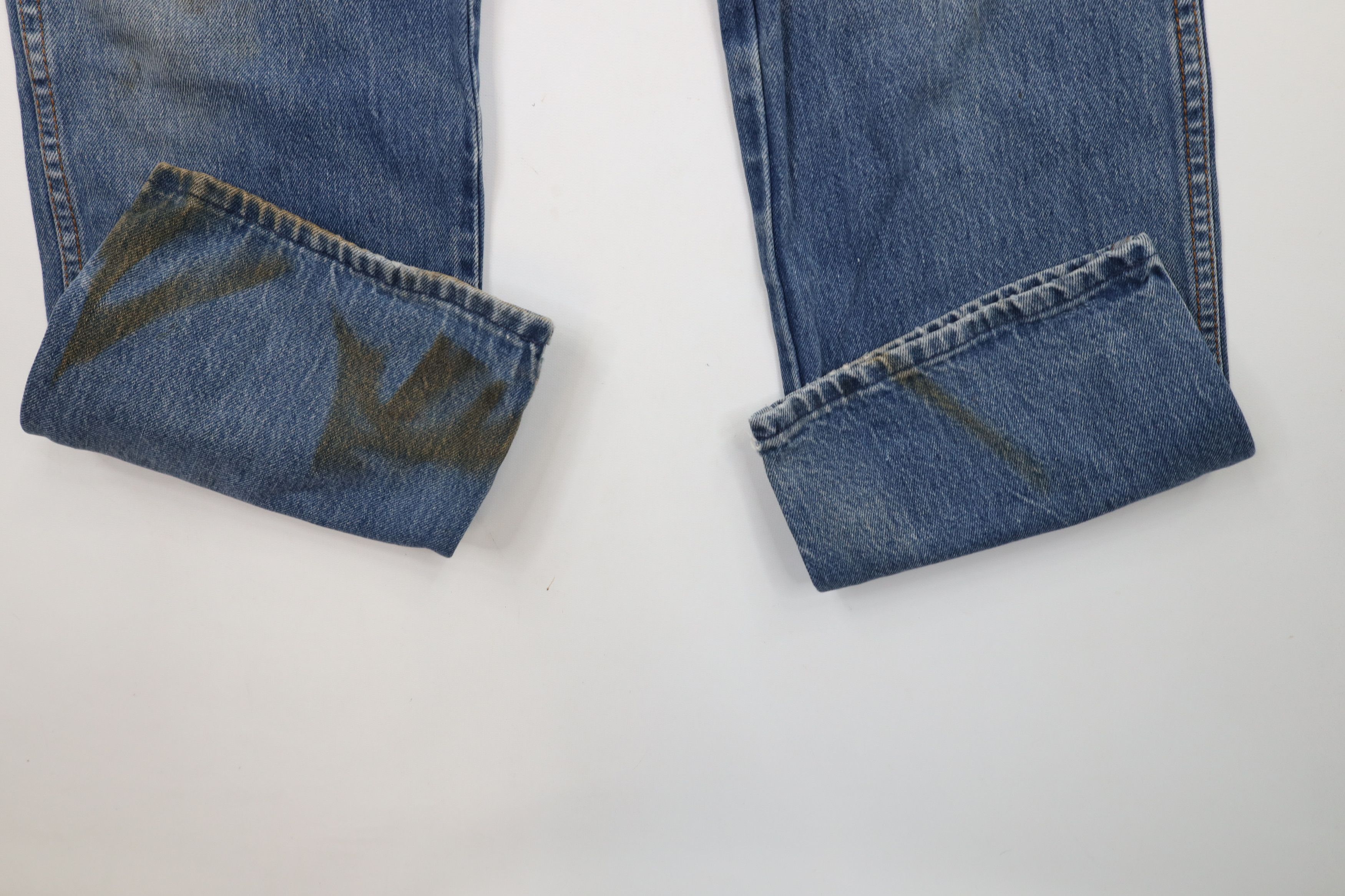 Vintage × Wrangler Vintage 80s 90s Wrangler Straight Leg Denim Jeans Blue USA Size US 34 / EU 50 - 6 Thumbnail