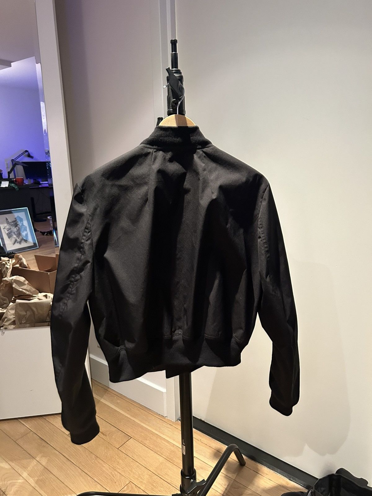 Rick Owens AW22 Geometric Cropped Bomber Size US M / EU 48-50 / 2 - 2 Thumbnail