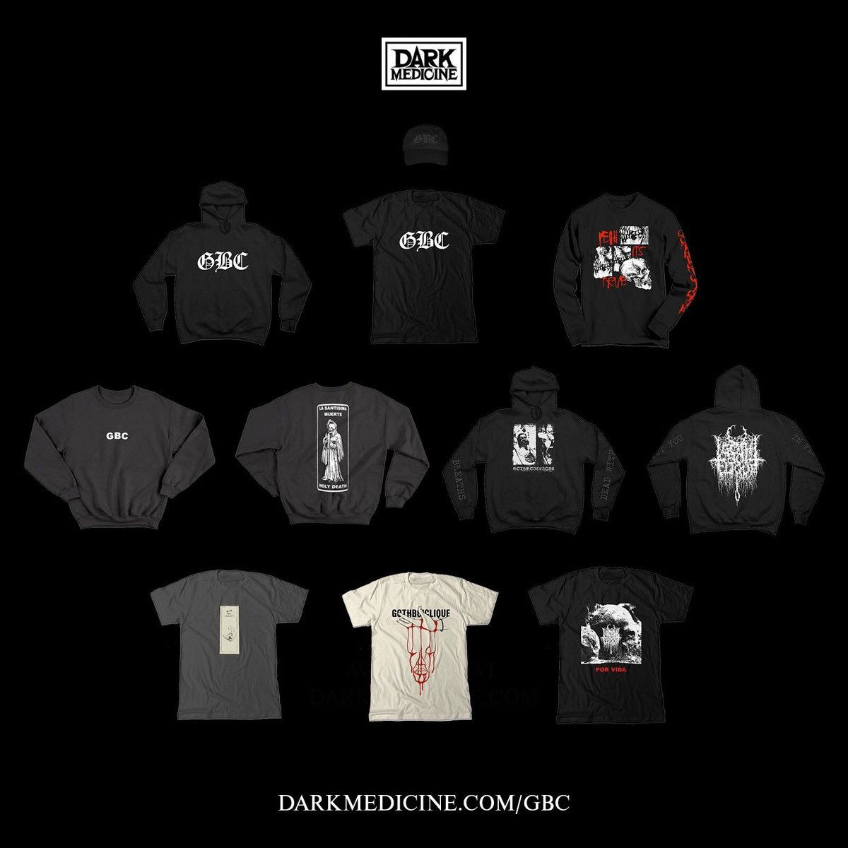 GOTHBOICLIQUE Gothboiclique Por Vida (For Life) tee *RARE* Size US L / EU 52-54 / 3 - 3 Thumbnail