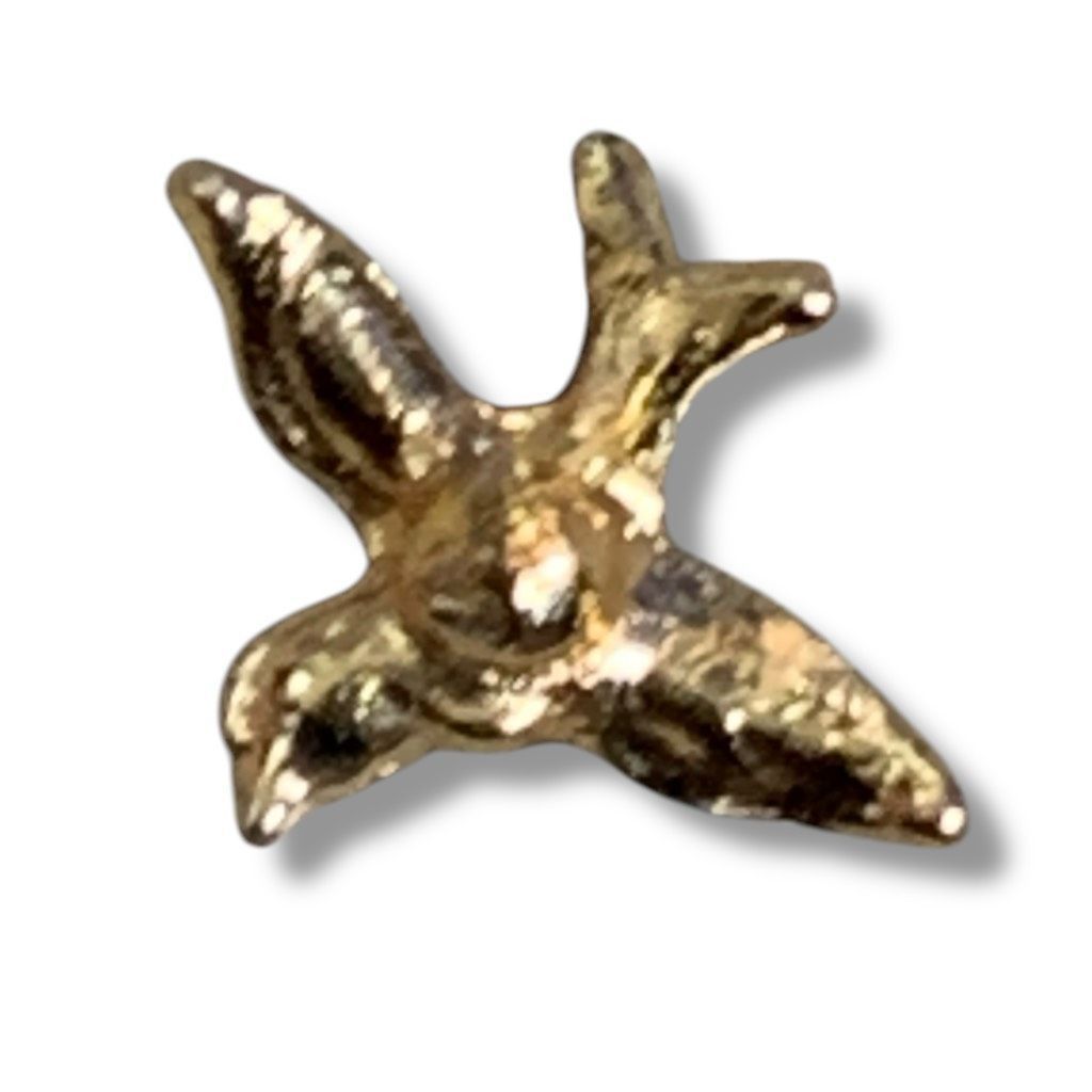 Vintage Vintage Gold-Tone Bluebird Small Lapel Pin Rhinestone Accent Size ONE SIZE - 2 Thumbnail