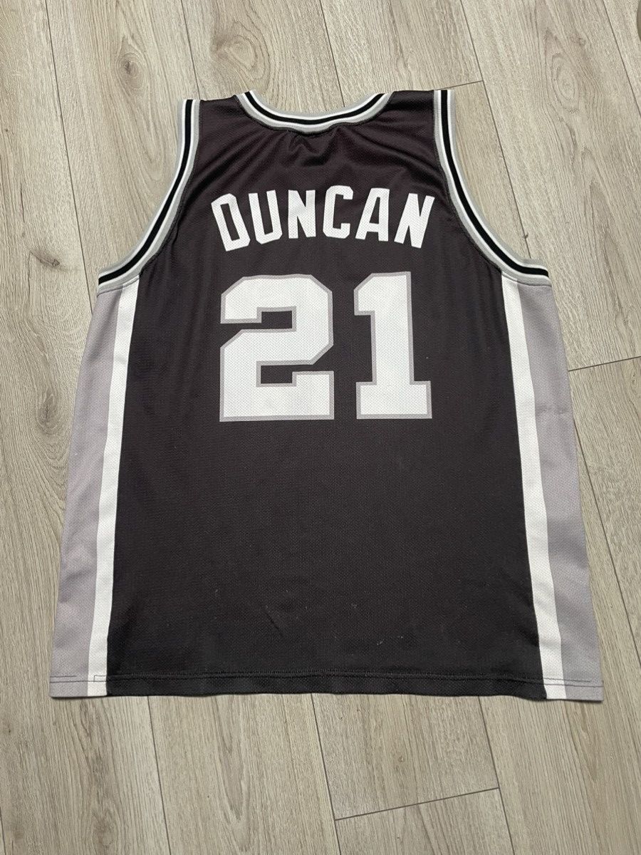 Champion × NBA × Vintage Vintage 1998 San Antonio Spurs Dunkan 21 Champion Jersey Kit Size US XL / EU 56 / 4 - 2 Thumbnail