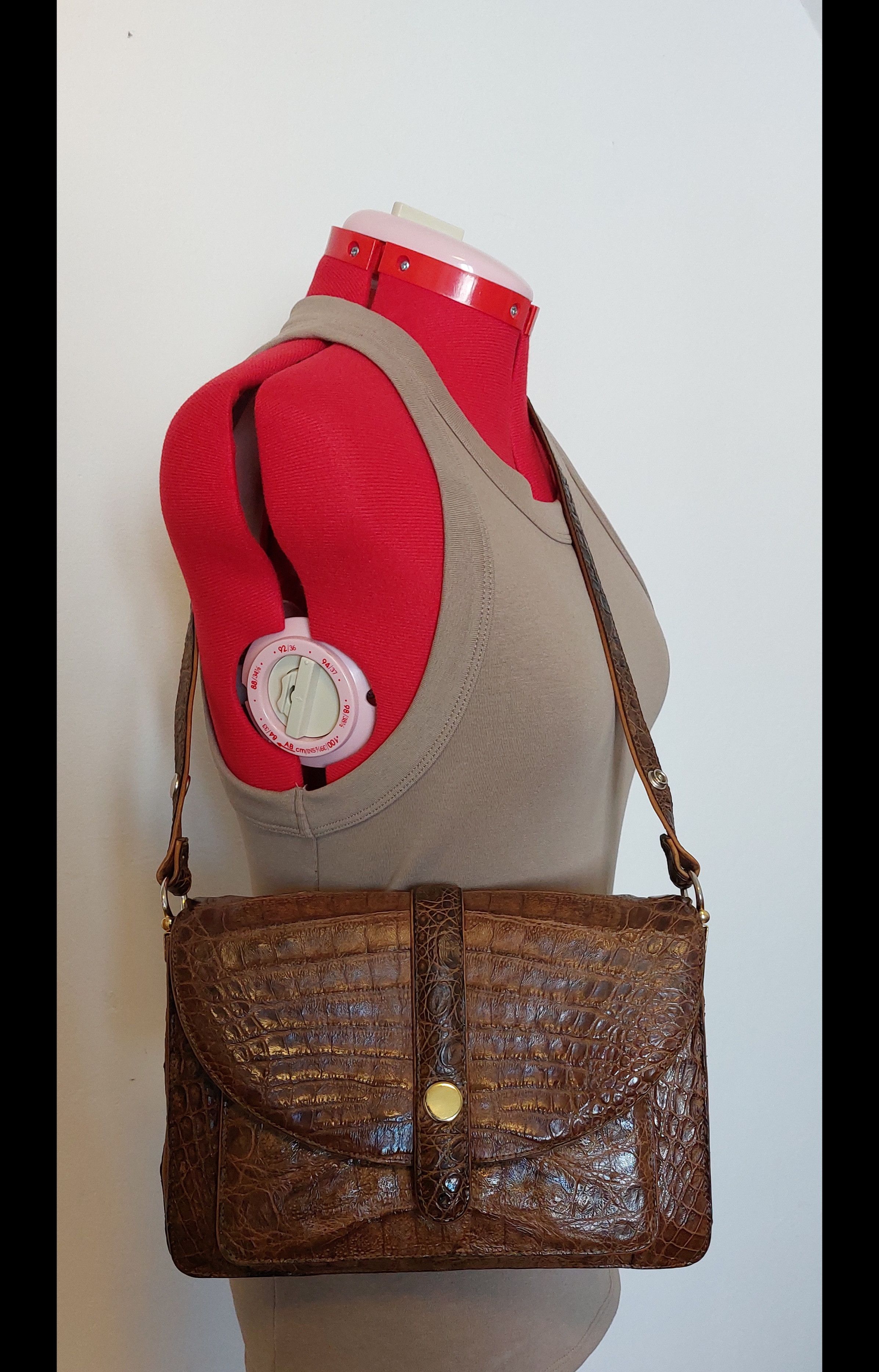 Vintage Vintage Crocodile Leather Satchel Bag Size ONE SIZE - 10 Thumbnail