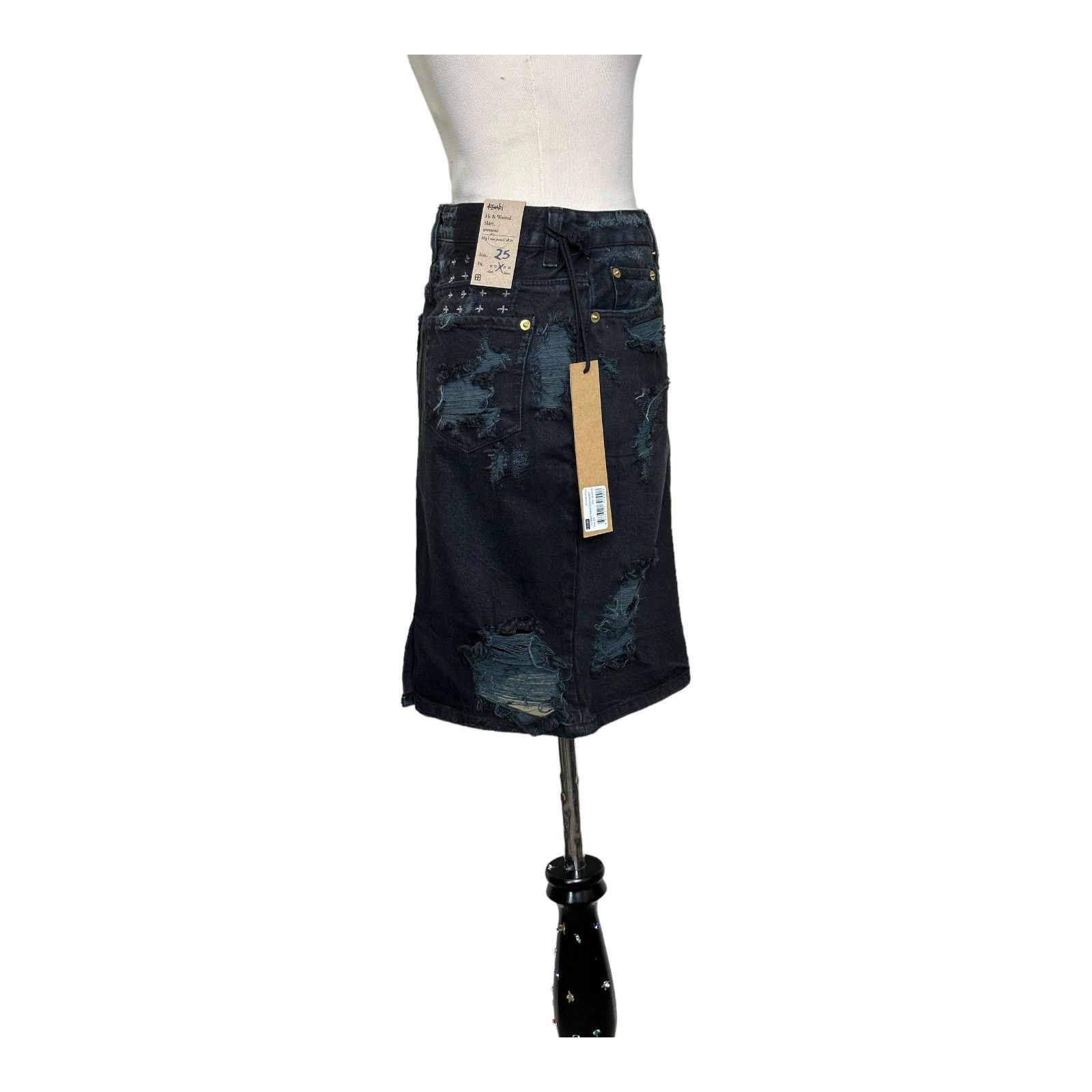 Ksubi Ksubi black high & wasted jean mini skirt size 25 - 0 Size 25" / US 0 / IT 36 - 2 Thumbnail