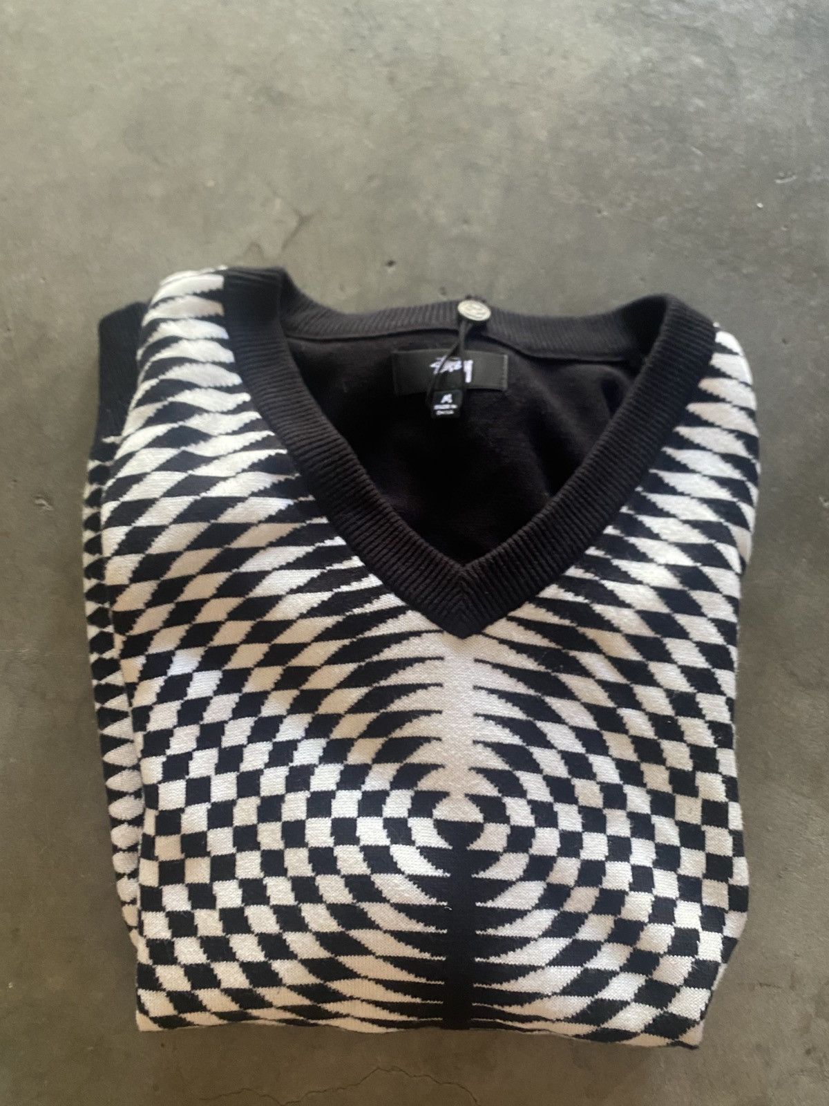 トップス STUSSY PSYCHEDELIC CHECK VEST Stussy Psychedelic Check Vest Stussy Sweaters Stussy