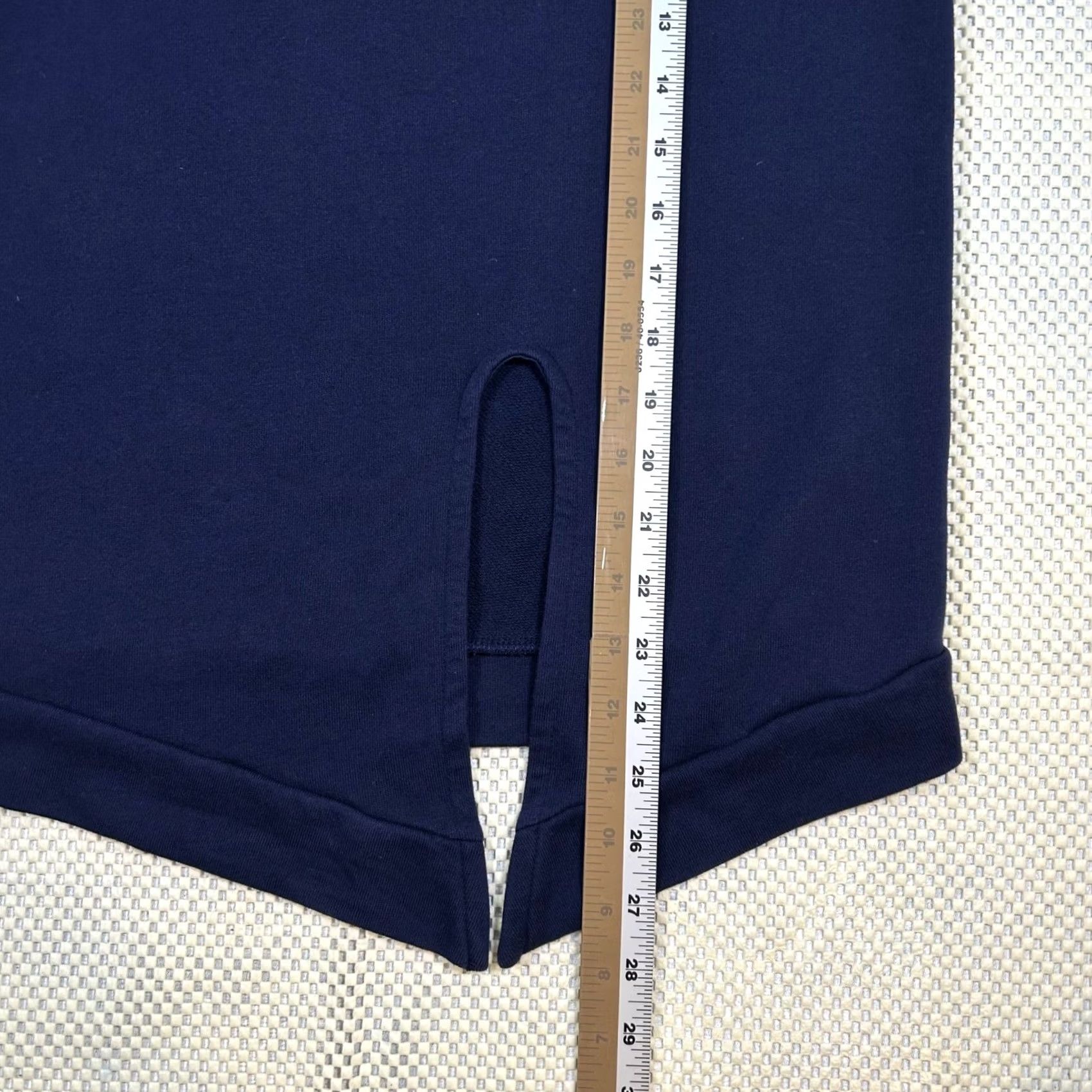 Gap GAP Tie-Front T-Shirt Navy Blue Short Sleeve Women S Crew Neck Raglan Rolled Cuff Cotton Blend Casual Top Size S / US 4 / IT 40 - 6 Thumbnail