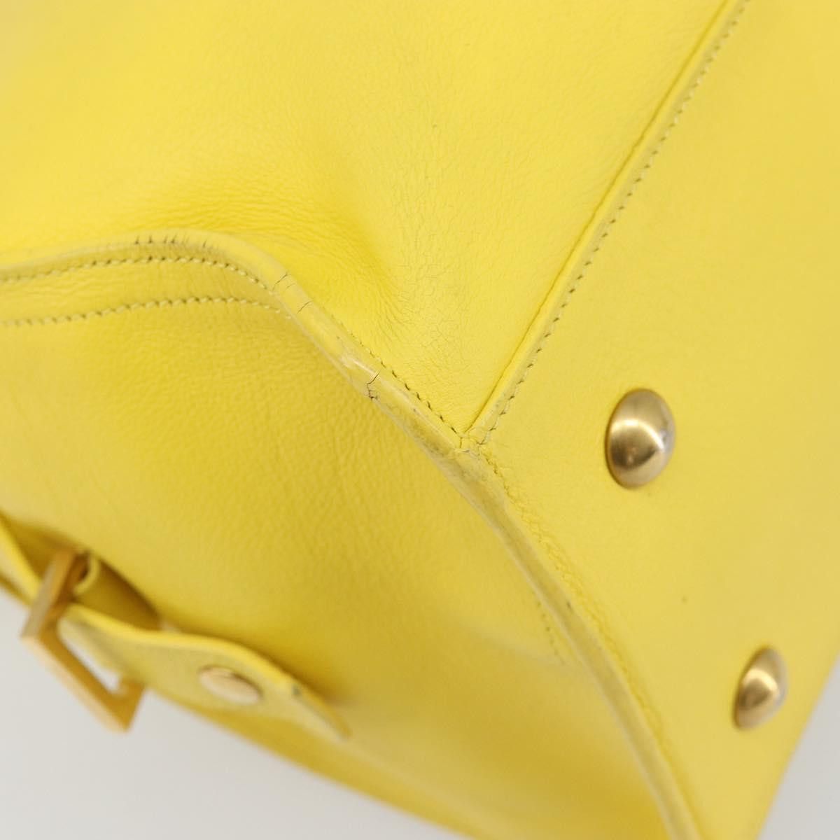 Saint Laurent Paris SAINT LAURENT Baby Cabas Hand Bag Leather 2way Yellow Gold Size ONE SIZE - 19 Thumbnail