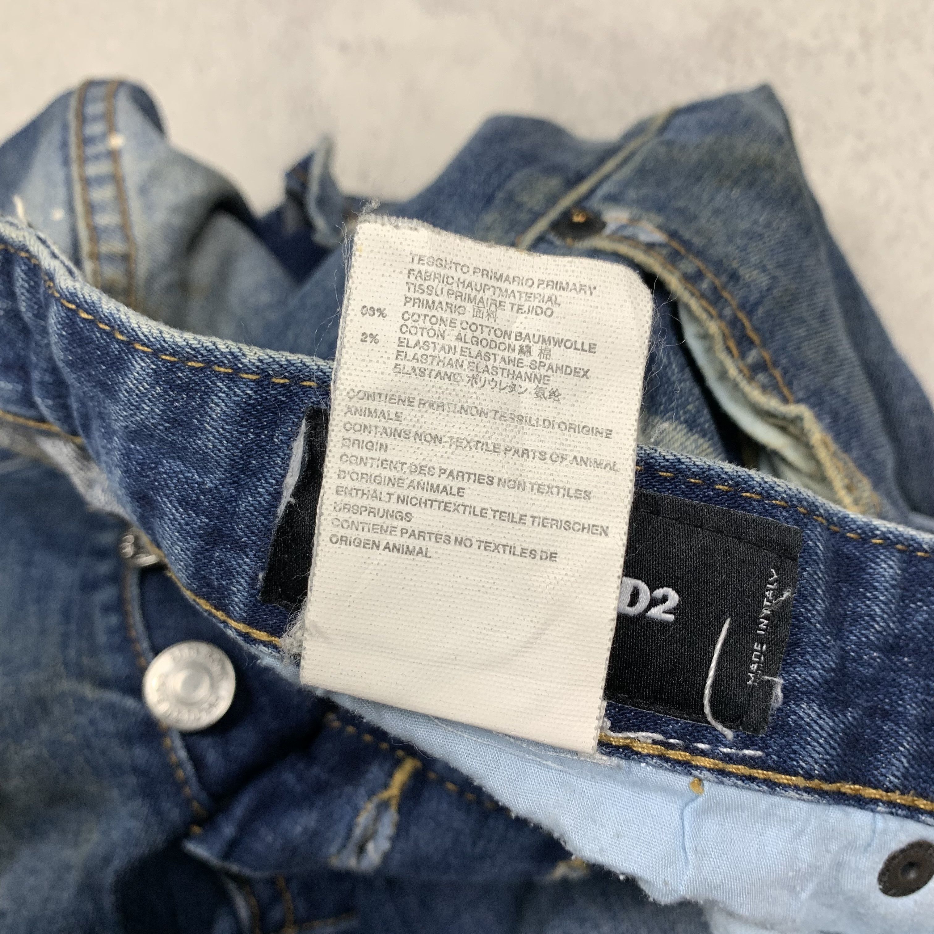Dsquared2 Dsquared2 Distressed Mud Wash Denim Paint Splatter Jeans Size US 36 / EU 52 - 9 Thumbnail