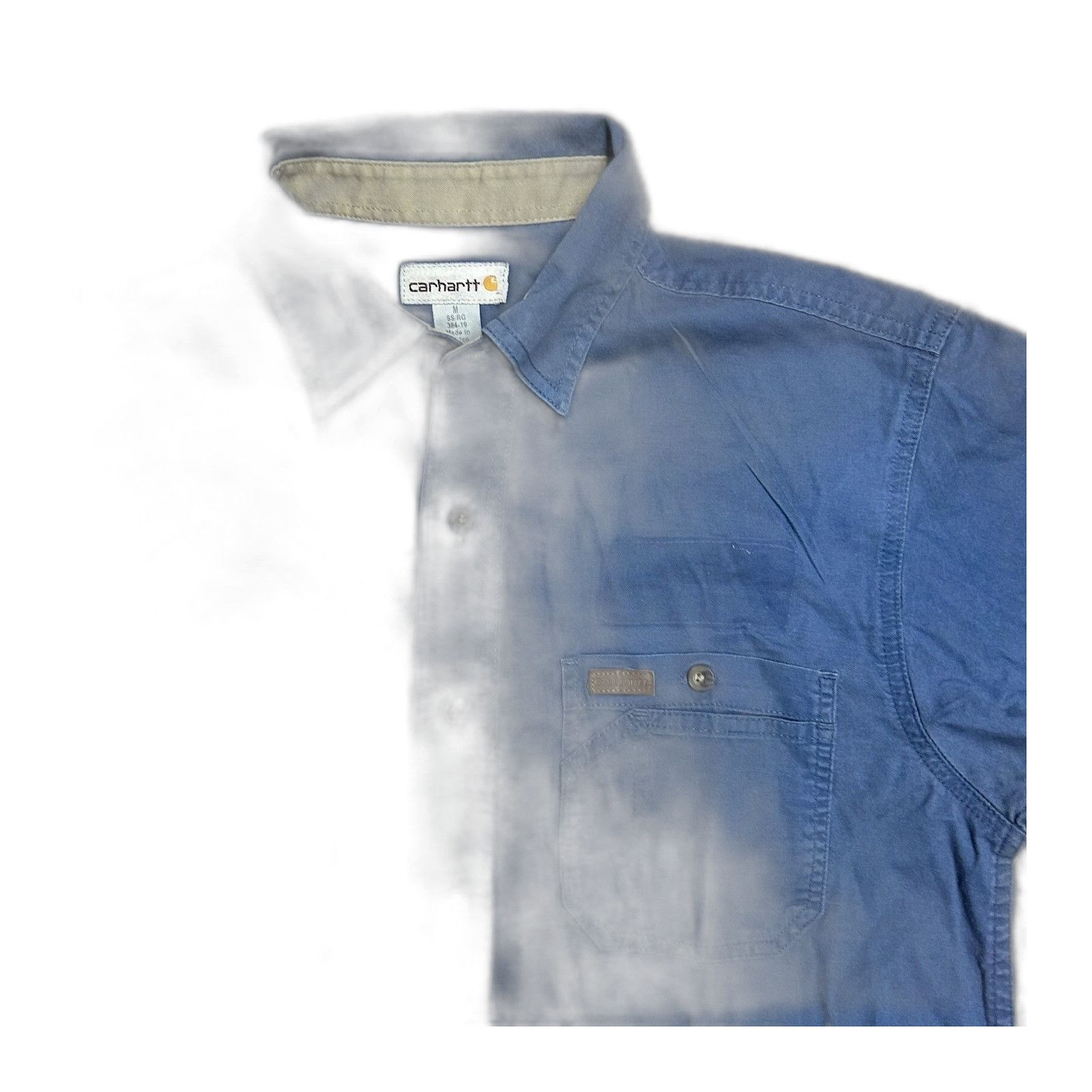 Carhartt Carhartt Mens Medium Blue Denim Work Poly Button Up Shirt Bu Size US M / EU 48-50 / 2 - 4 Thumbnail