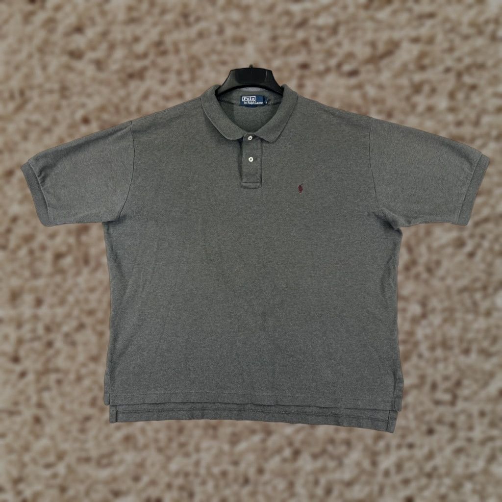 Ralph Lauren VINTAGE Ralph Lauren Polo Shirt Men 2XL Gray 100% Cotton Knit Polo Shirt Size US XXL / EU 58 / 5 - 1 Thumbnail