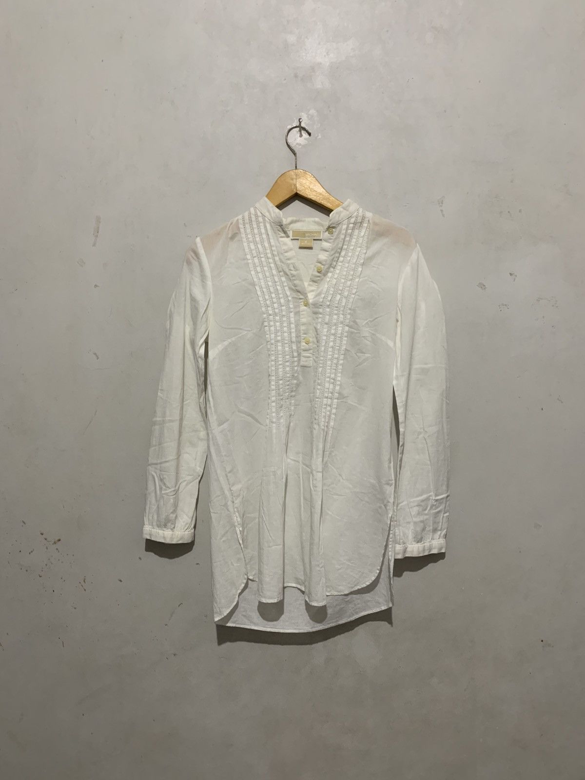 Michael Kors Michael Kors Dress Blouse White Made India Second Original M Size S / US 4 / IT 40 - 1 Thumbnail
