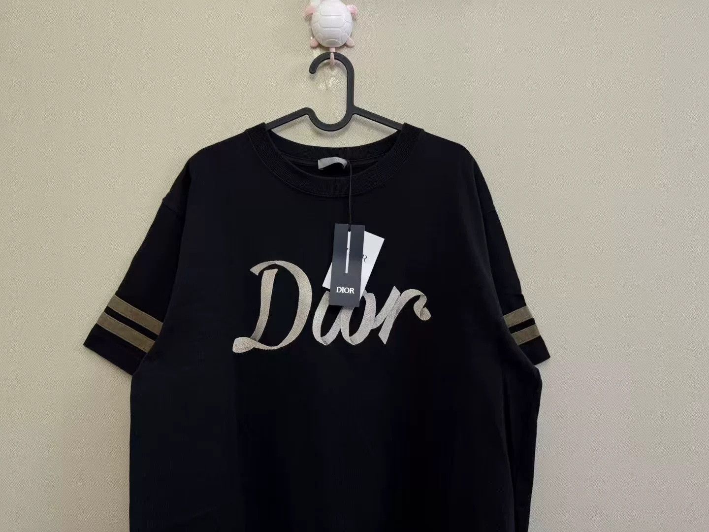 Dior DIOR Black Embroidered Letter Short Sleeve Size US L / EU 52-54 / 3 - 2 Thumbnail