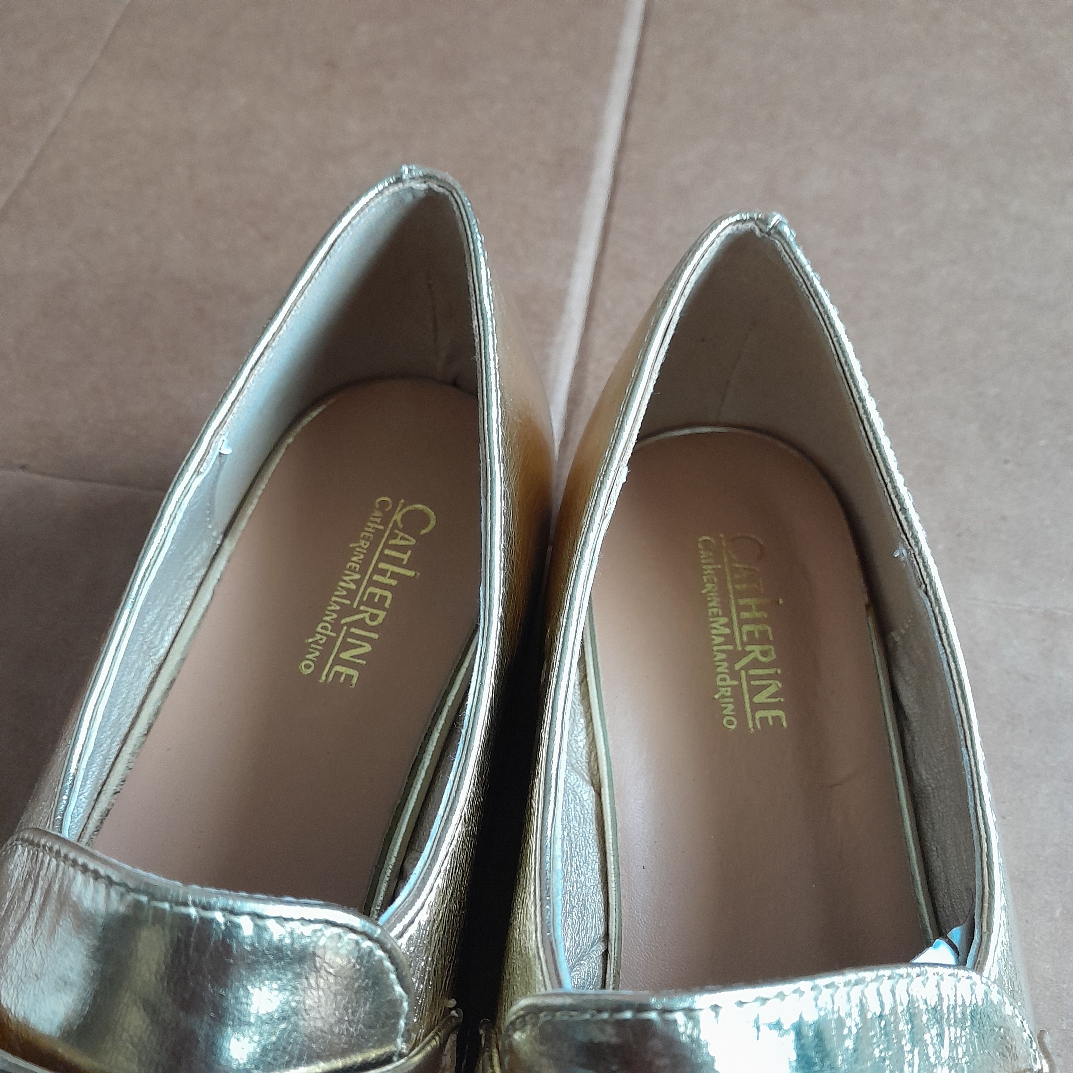 Other Catherine Malandrino Women’s Shoes Gold Loafer Slip On Size US 8 / IT 38 - 3 Thumbnail