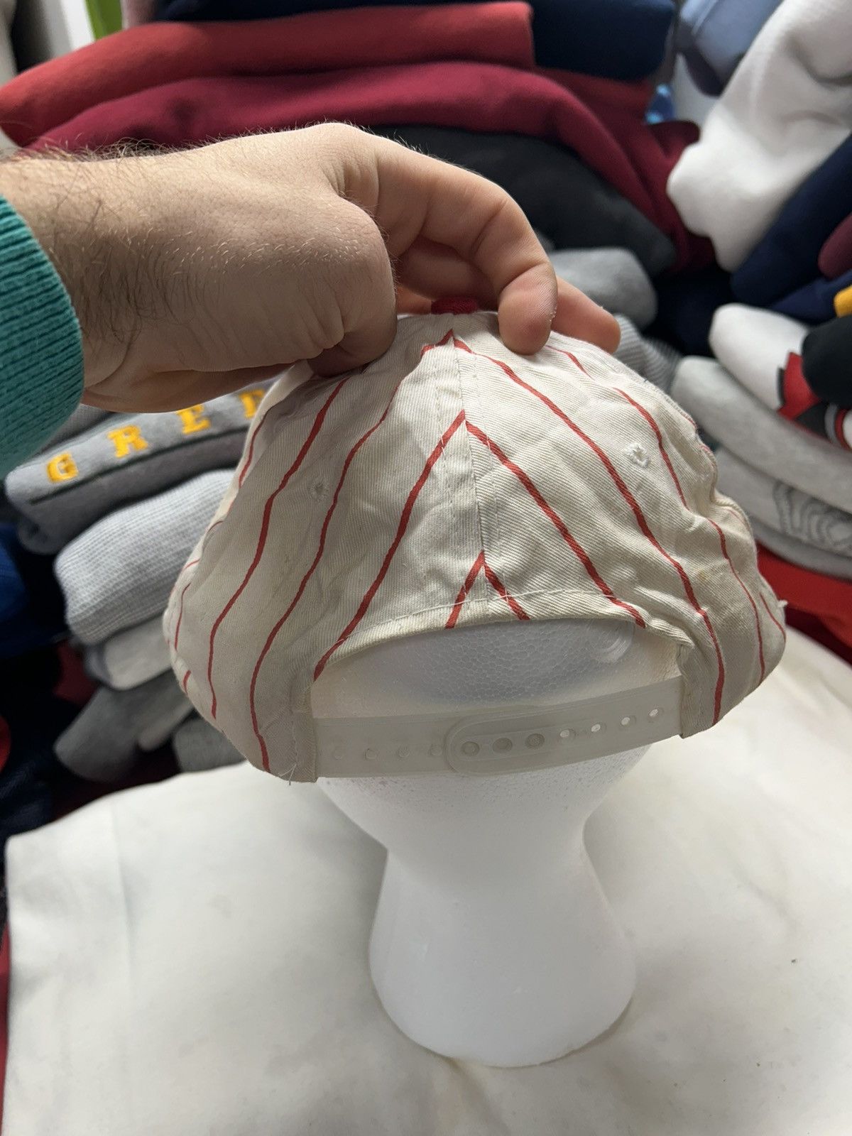 MLB × Vintage Crazy Vintage 90s Cincinnati Reds Snapback MLB White Hat Size ONE SIZE - 2 Thumbnail