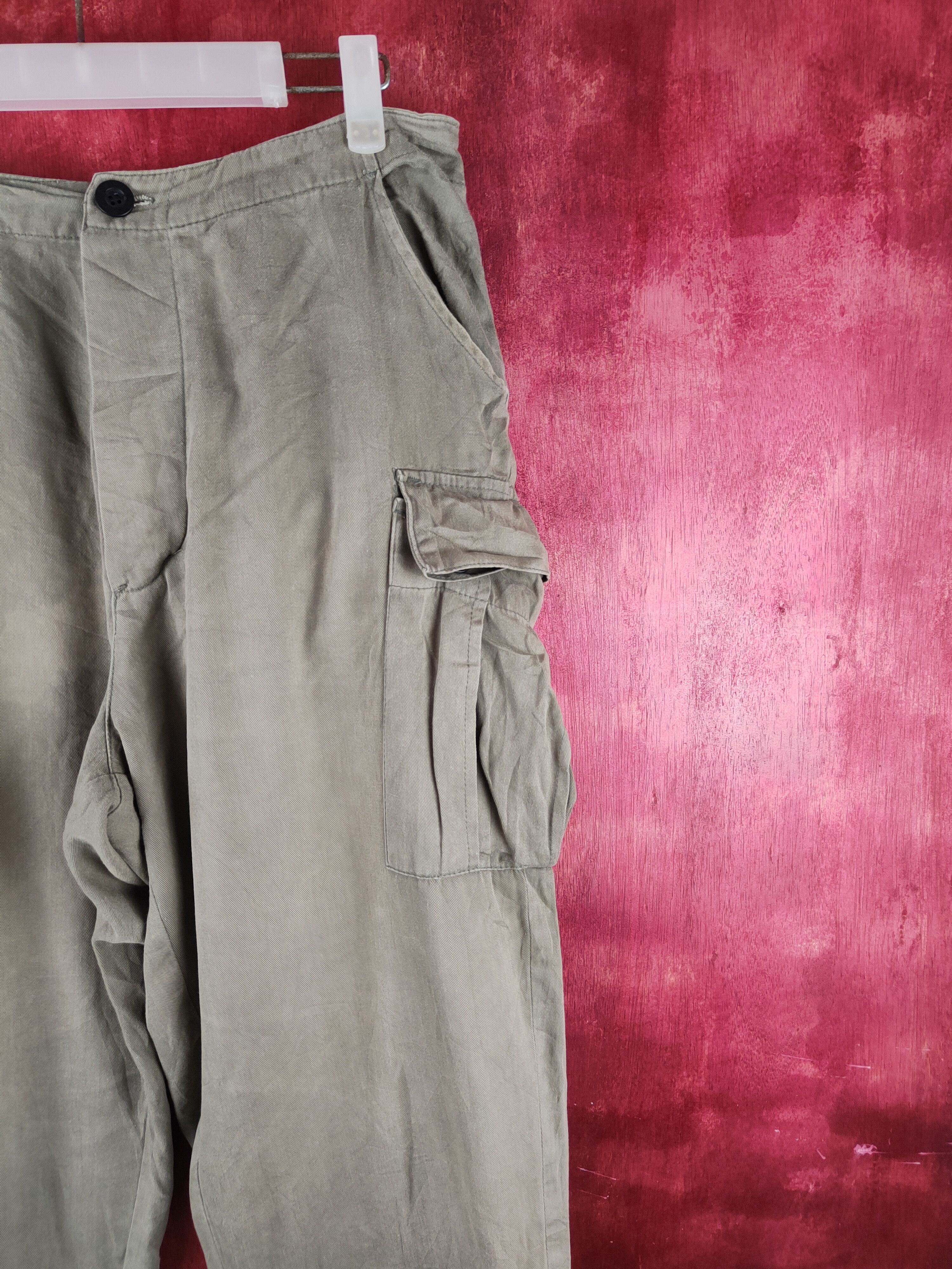 Japanese Brand VINTAGE Gueho Wear Dark Olive Faded Cargo Pants N#33 Size US 32 / EU 48 - 6 Thumbnail