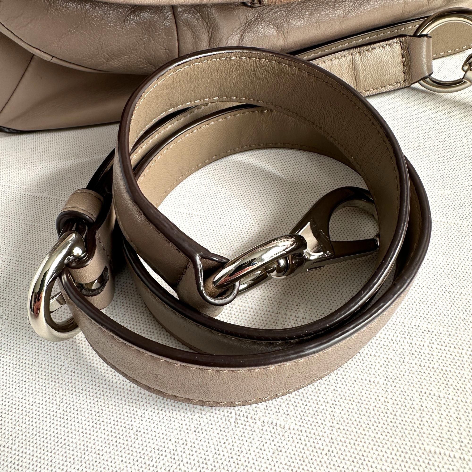 Coach Coach Kristin Beige Leather Shoulder Bag Size ONE SIZE - 3 Thumbnail