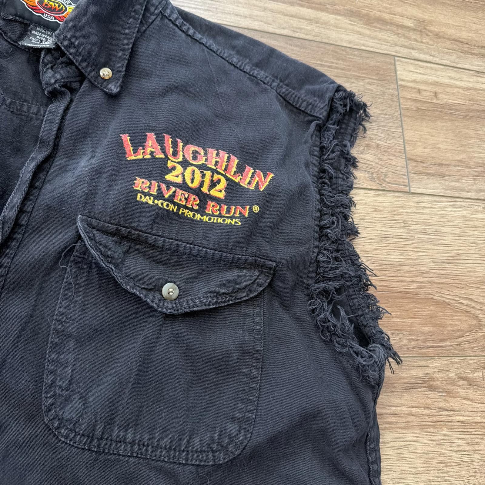 Other Laughlin River 2012 Motorcycle Biker Eagle Cut-Off Shirt XL Size US XL / EU 56 / 4 - 3 Thumbnail