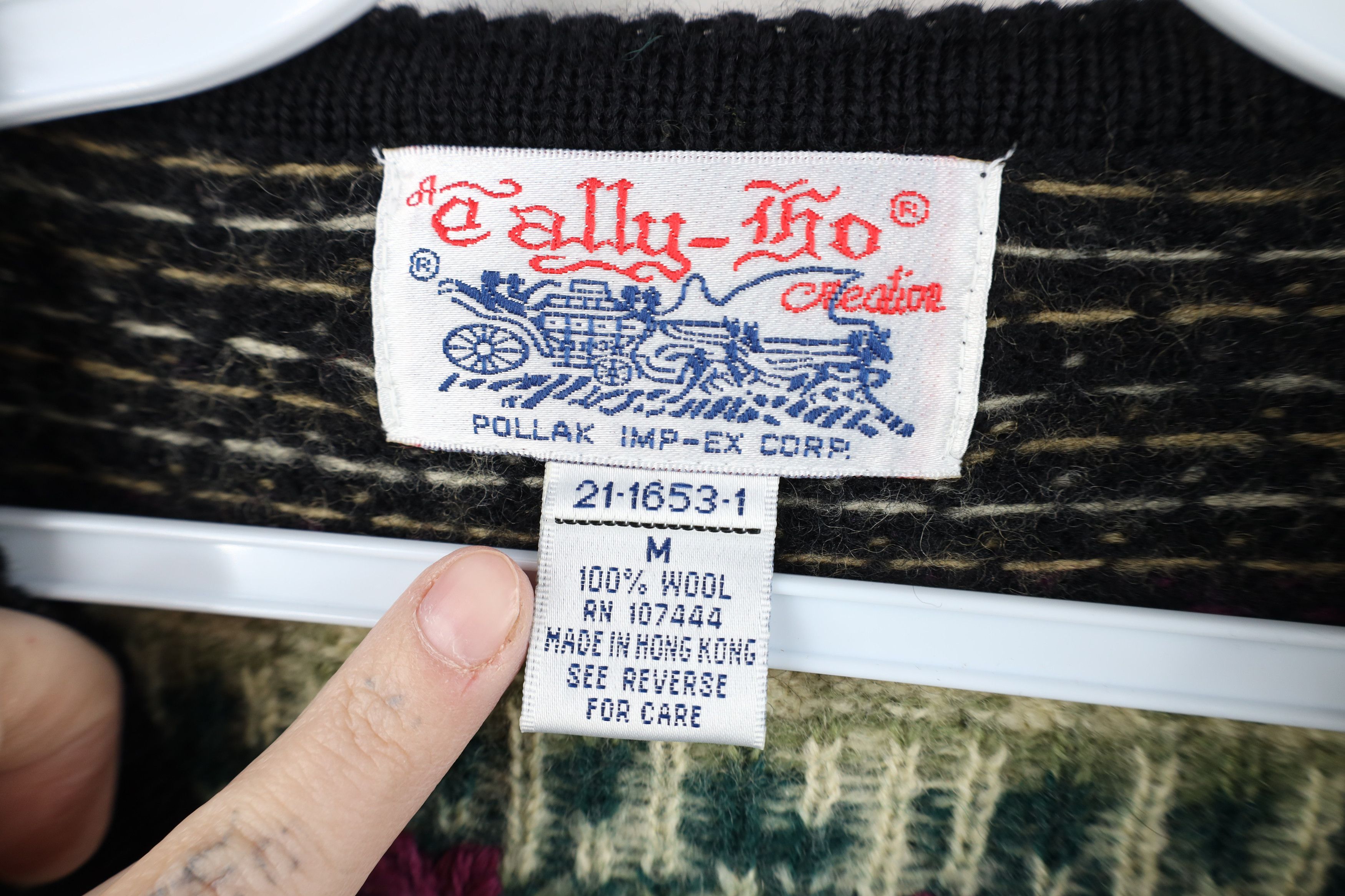 Vintage Vintage 90s Streetwear Wool Fair Isle Cardigan Sweater Size M / US 6-8 / IT 42-44 - 8 Thumbnail