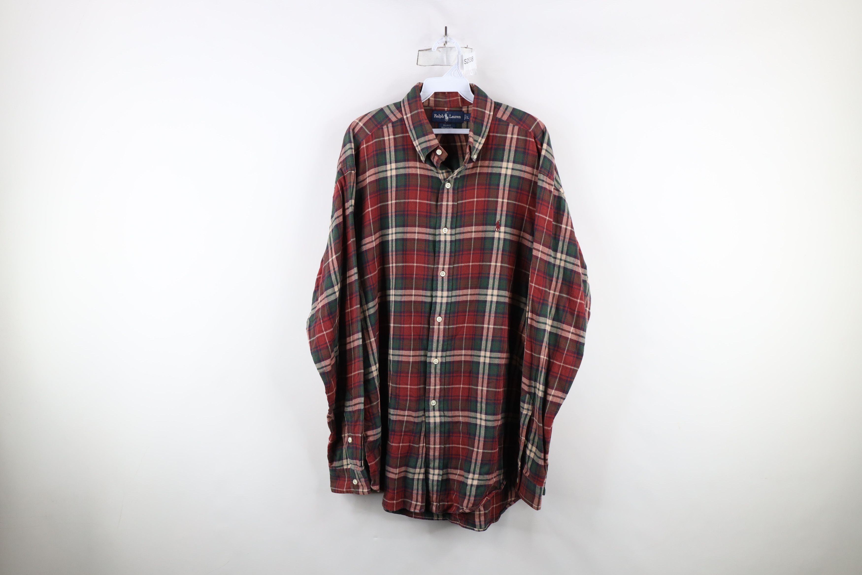 Ralph Lauren × Vintage Vintage 90s Ralph Lauren Flannel Button Down Shirt Plaid Size US L / EU 52-54 / 3 - 1 Thumbnail