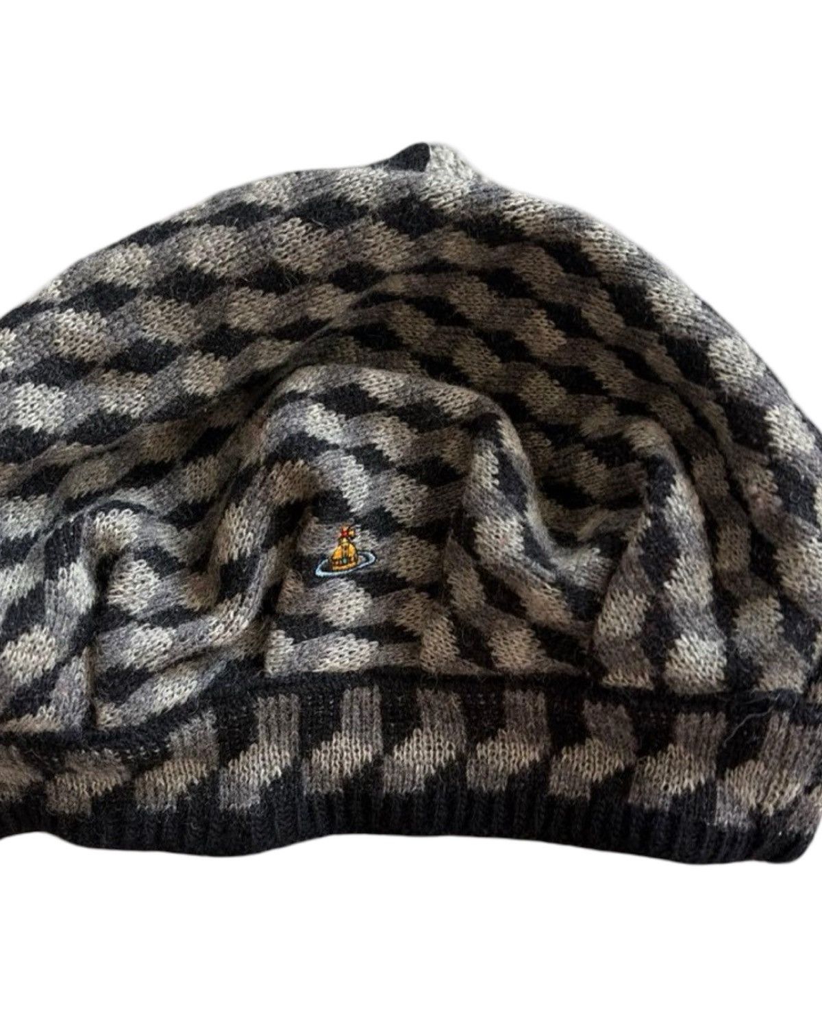 Vivienne Westwood Orb Embroidery Check Beret Size ONE SIZE - 2 Thumbnail