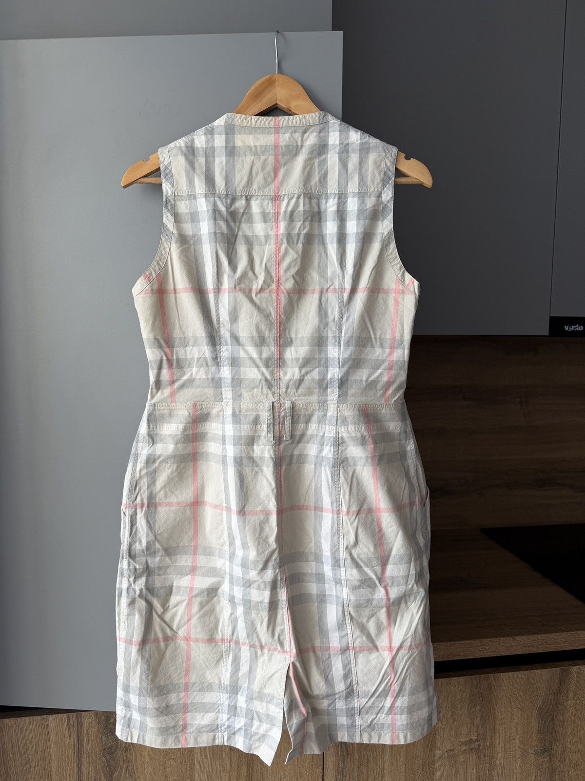 Burberry Burberry Brit Beige Nova Check Midi Dress Size M / US 6-8 / IT 42-44 - 7 Thumbnail