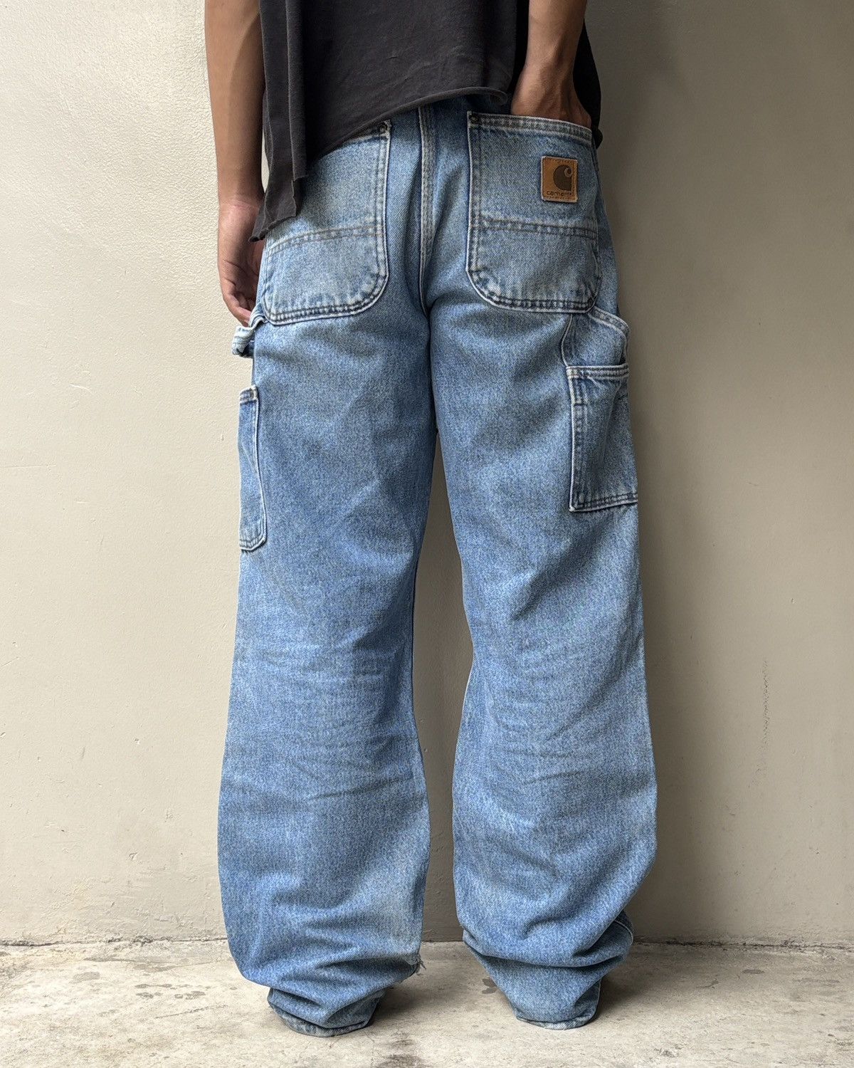 Carhartt Faded Denim Stained Carhartt Double Knee Pants Size US 32 / EU 48 - 7 Thumbnail