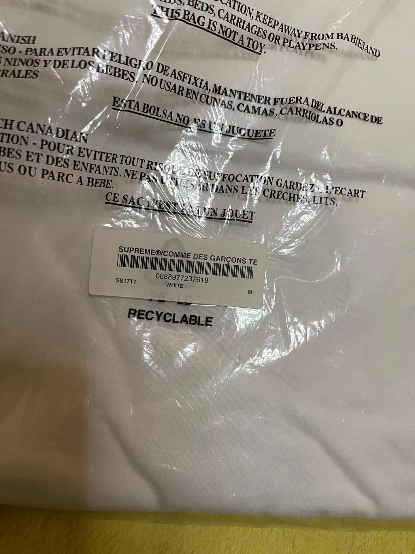 Supreme Supreme CDG Box Logo Wrinkled Tee New With Tags M Size US M / EU 48-50 / 2 - 2 Thumbnail