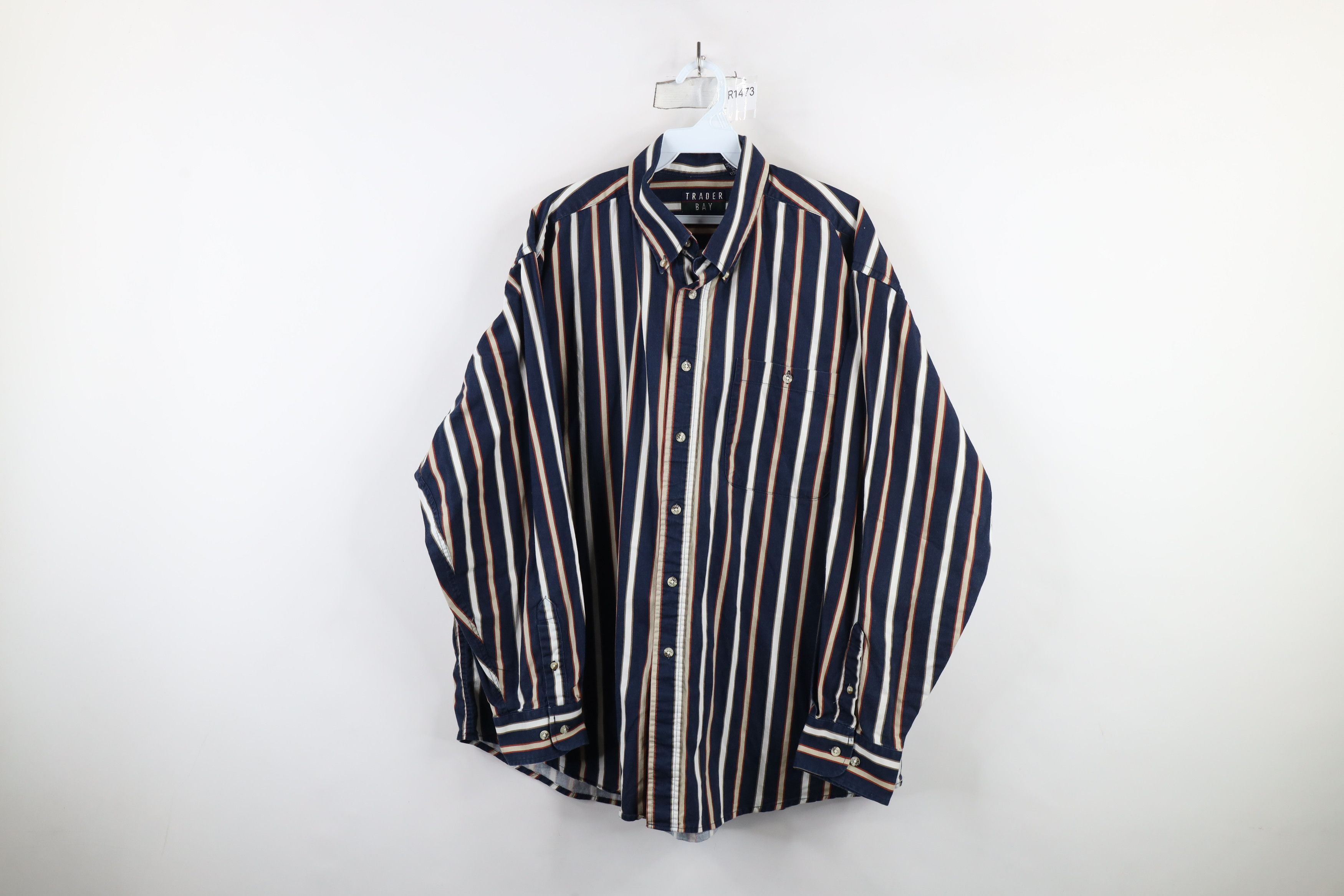Vintage Vintage 90s Streetwear Block Collared Button Down Shirt Size US XL / EU 56 / 4 - 1 Thumbnail