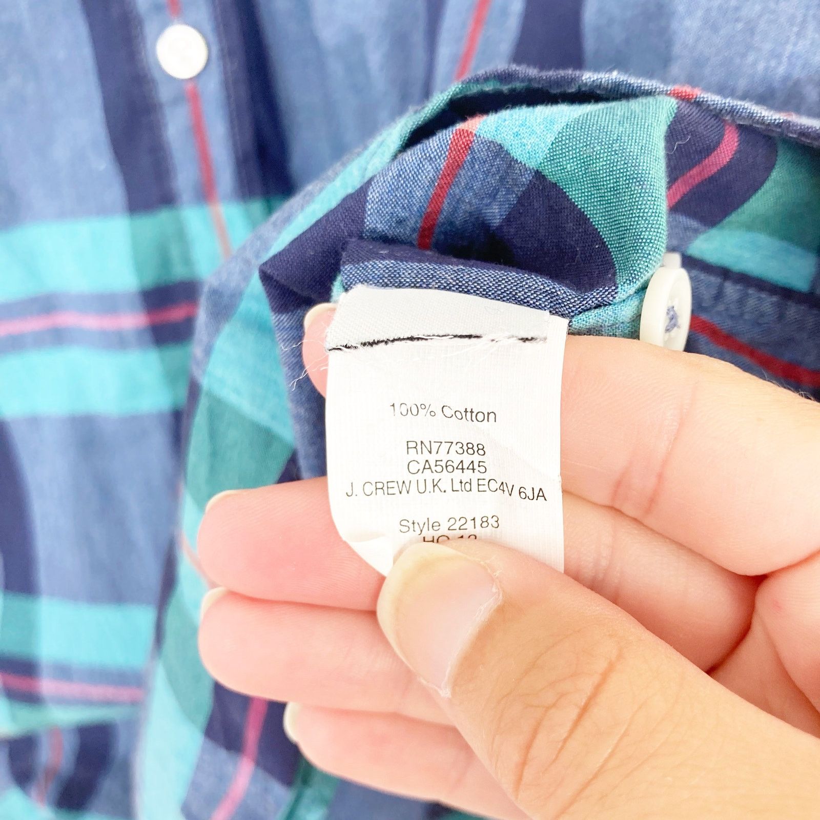 J.Crew J. Crew Blue Green Plaid Long Sleeve Button Down Sz XL Size US XL / EU 56 / 4 - 3 Thumbnail