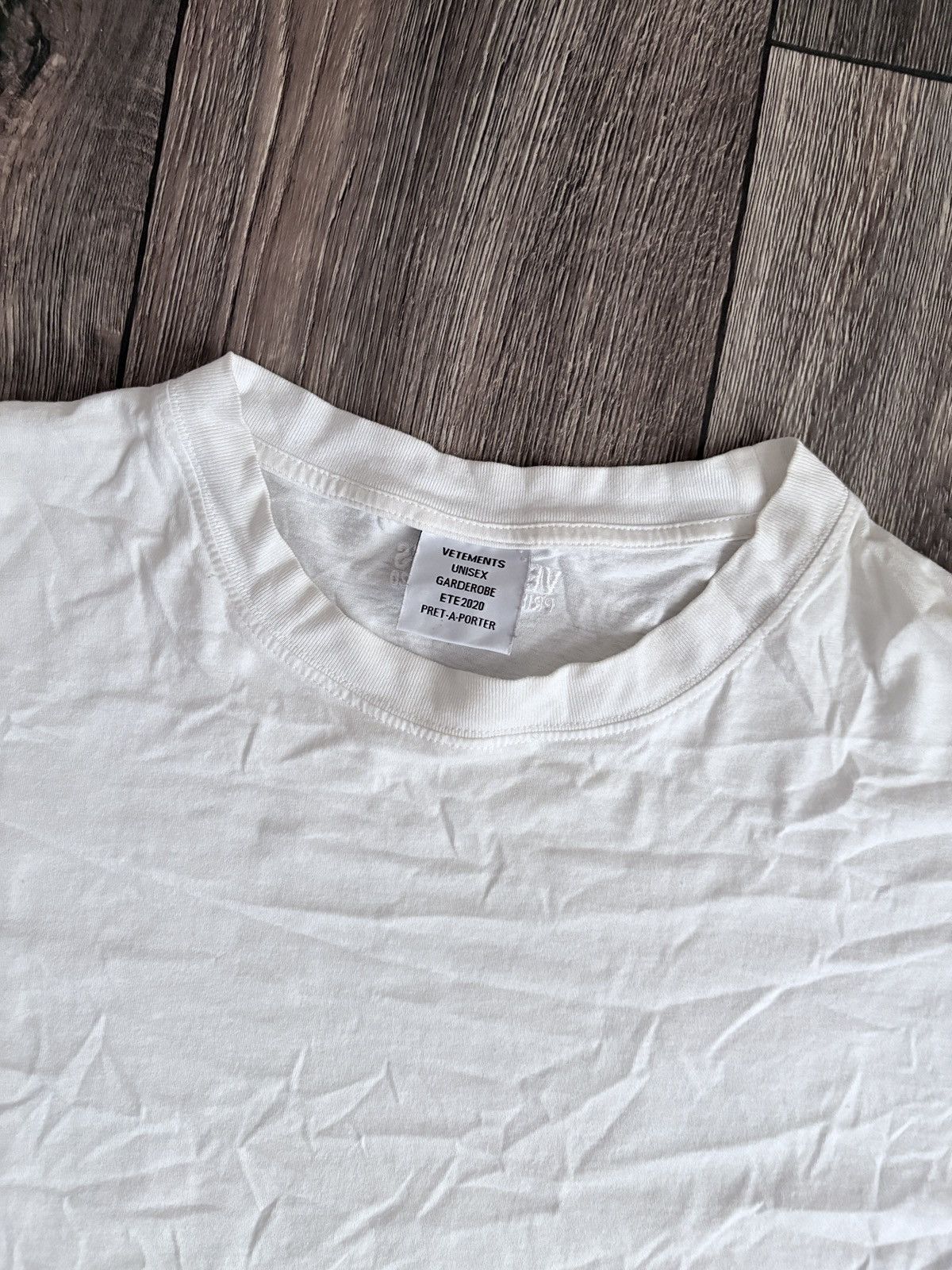 Vetements White Blank T-Shirt Size US M / EU 48-50 / 2 - 2 Thumbnail