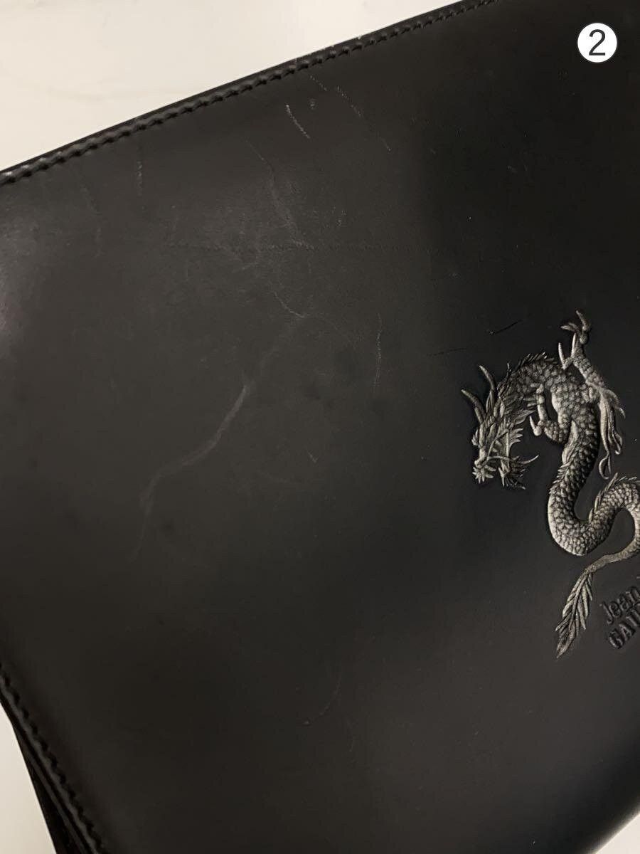 Jean Paul Gaultier Archive 1990s Dragon Motif Leather Clutch Bag Size ONE SIZE - 8 Thumbnail