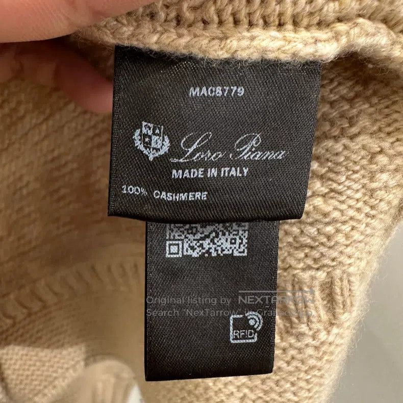 Loro Piana Loro Piana High-Neck Plaid Cashmere Knit Size XXS / US 00 / IT 34 - 4 Thumbnail