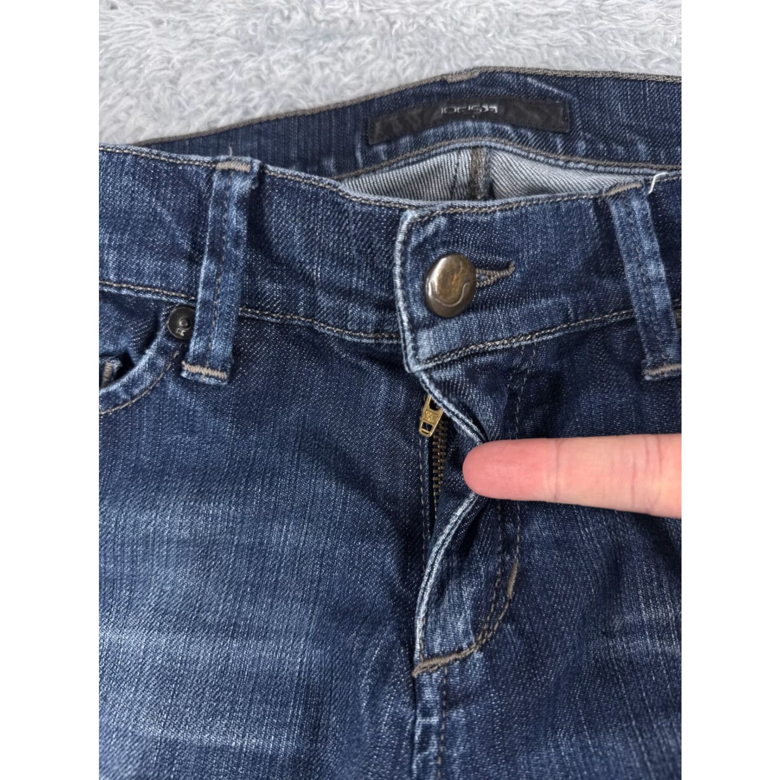 Vintage Joe's Jeans Jeans Women Bootcut Blue Denim 28 33in Low Rise Regular 5-Pocket Distressed Cotton Size 28" / US 6 / IT 42 - 5 Thumbnail