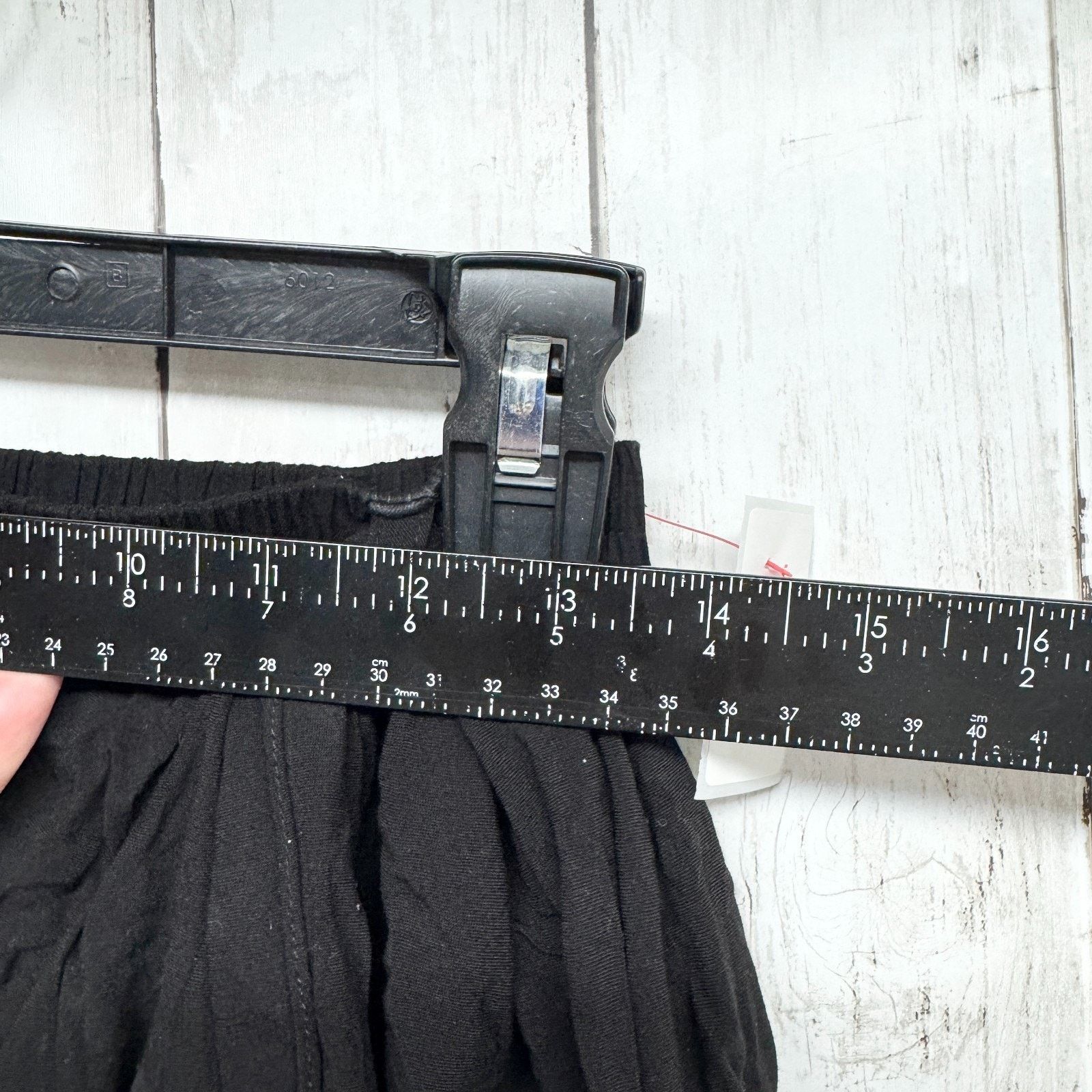 Other Oak Skirt Women Sz 2 Black Crepe Side Tie Mini Elastic Waist Size 26" / US 2 / IT 38 - 5 Thumbnail