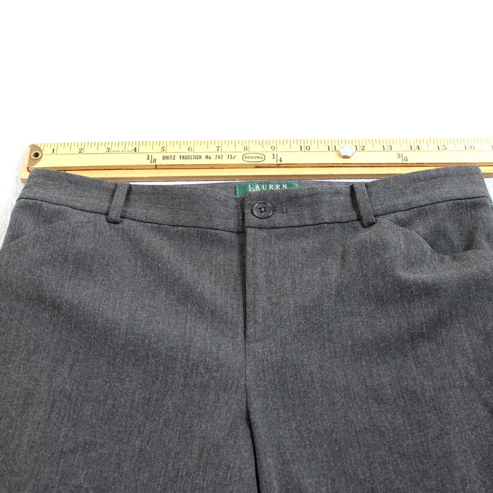 Ralph Lauren Lauren Ralph Lauren Women 10P Gray Jacie Stretch Office Work Pant Size 32" / US 10 / IT 46 - 6 Thumbnail