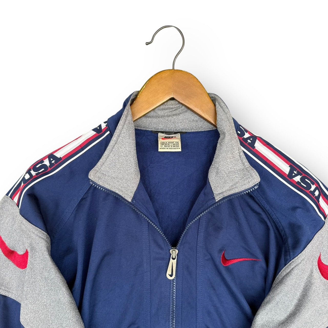 Nike Nike USA Zip Up Sweatshirt Track Jacket Vintage Size US M / EU 48-50 / 2 - 2 Thumbnail